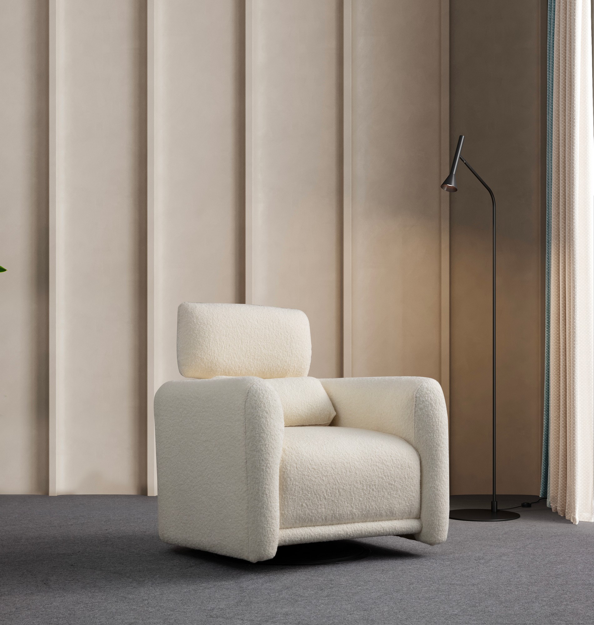 Boston armchair white