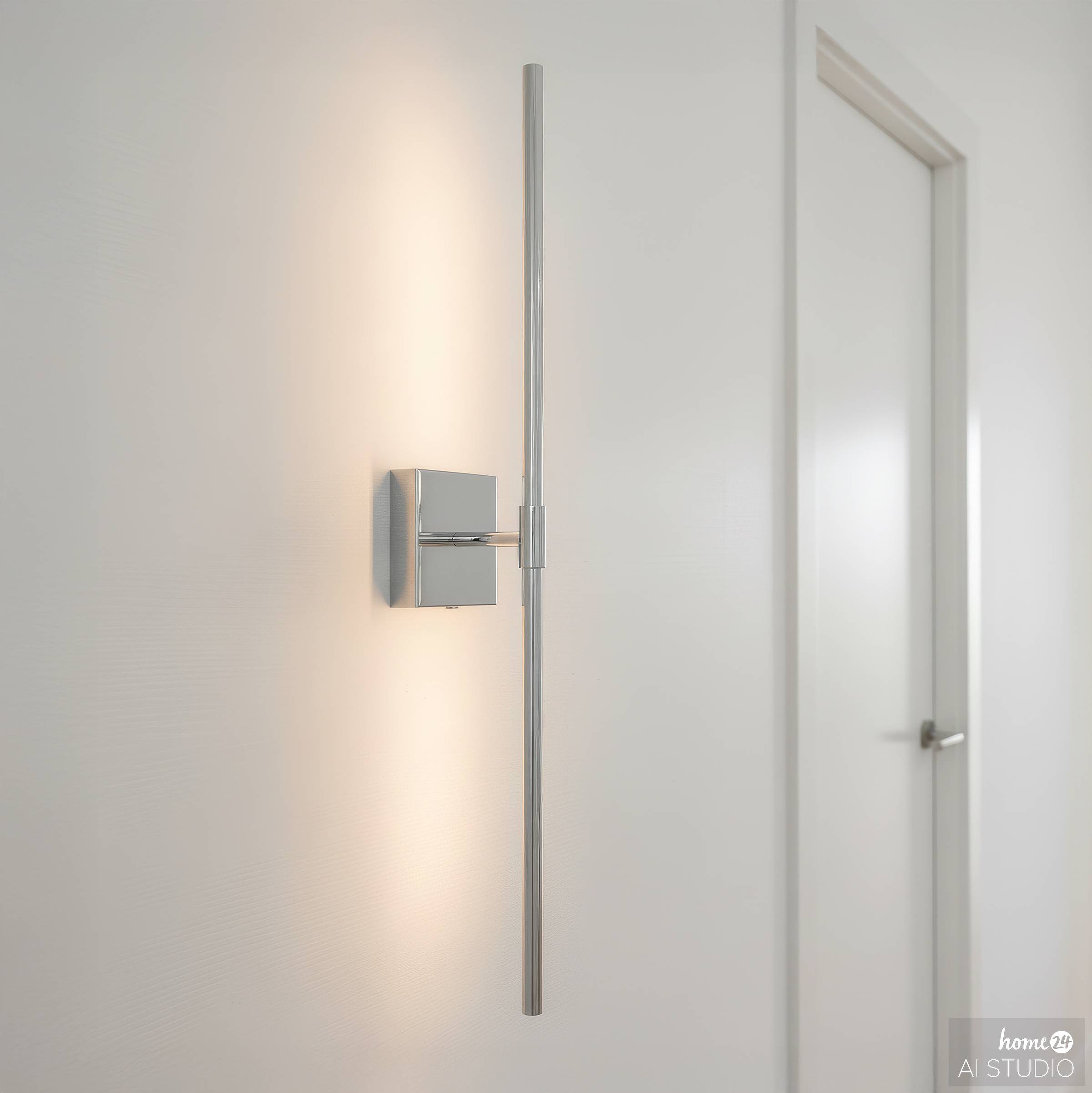 Ons Battery Wall Light 3-Stage Dimmer Remote Control Silver