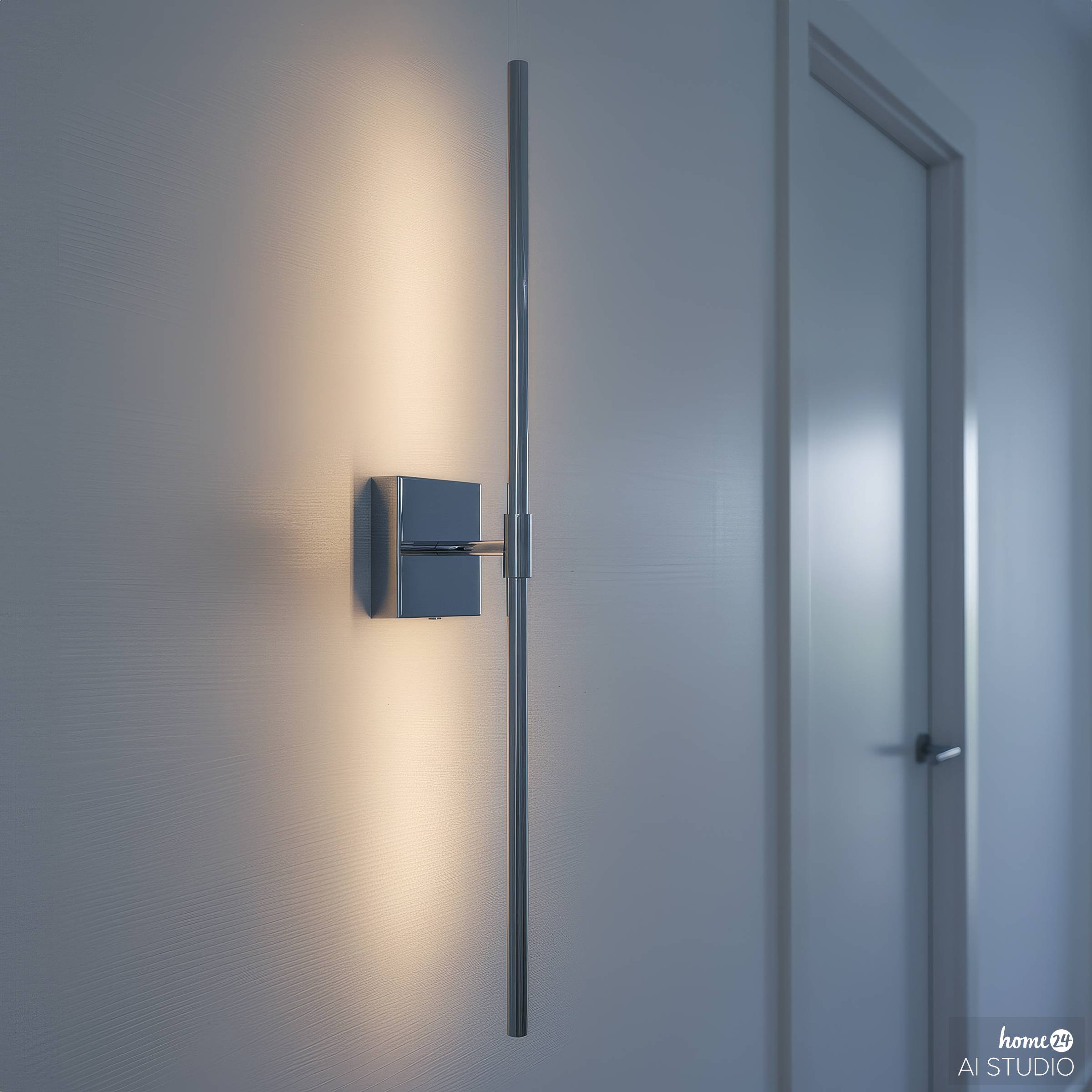 Ons Battery Wall Light 3-Stage Dimmer Remote Control Silver