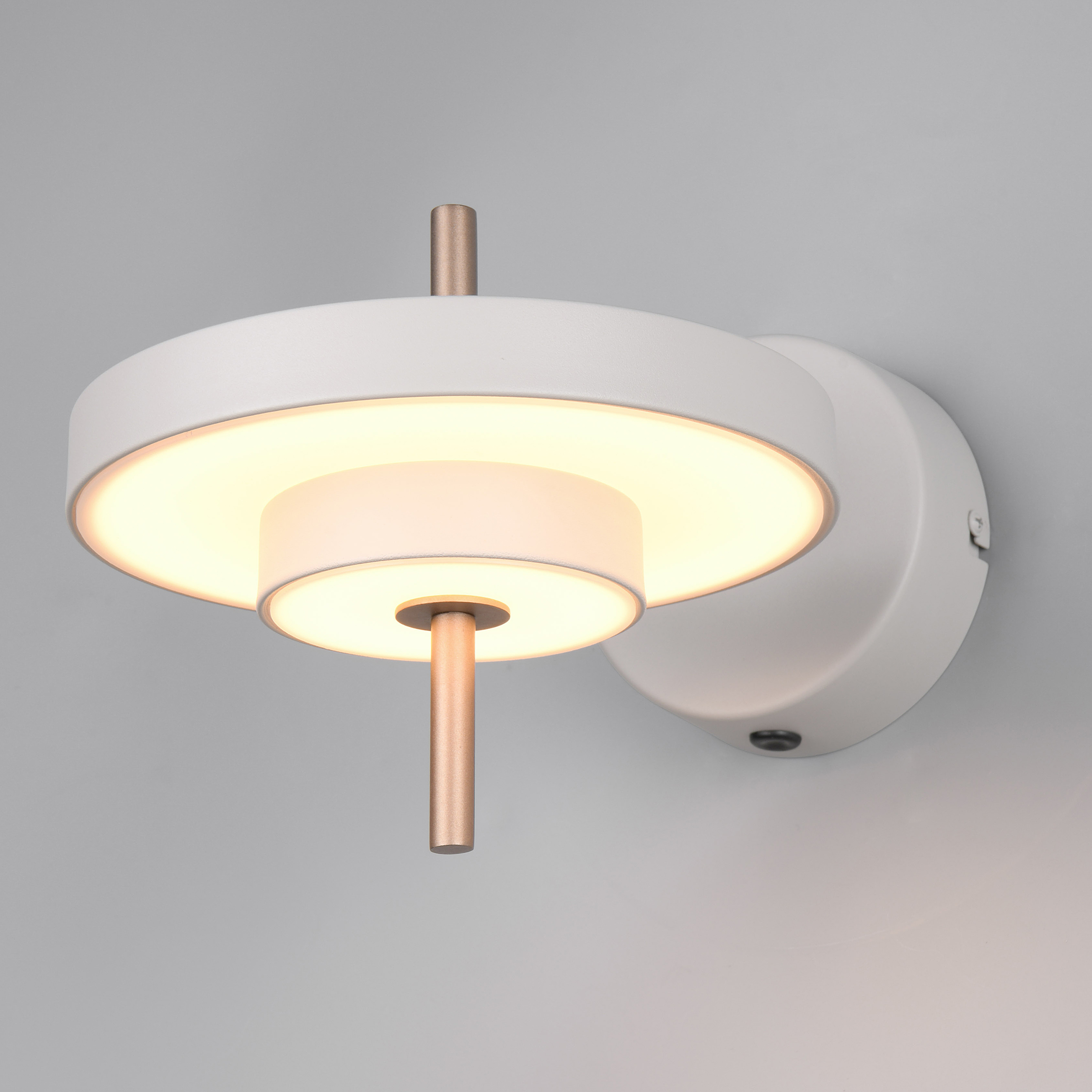 Keaton LED-Wandleuchte 1-flammig Polycarbonat Eisen Grau