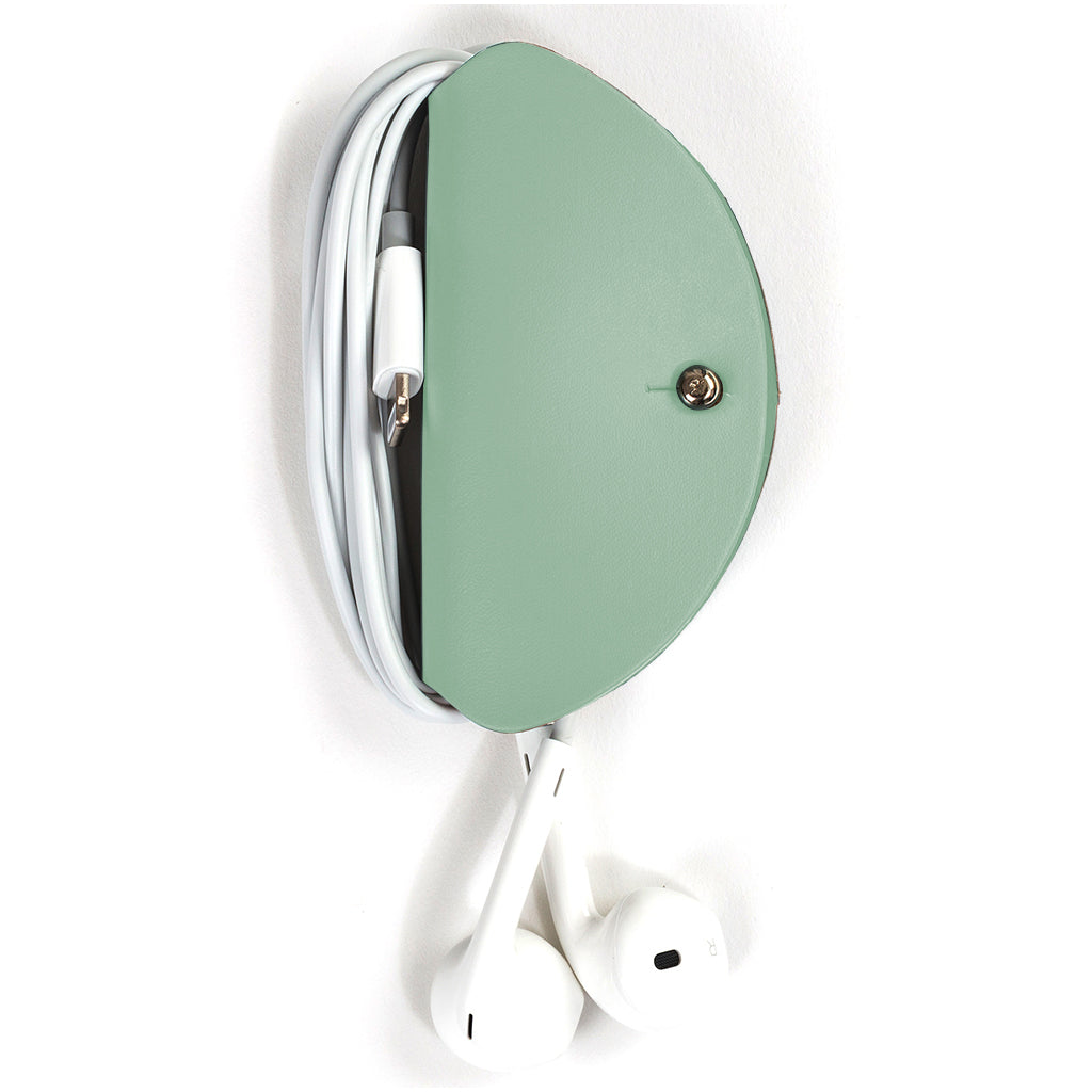 Headphone case 100% Recycled Leather Mint