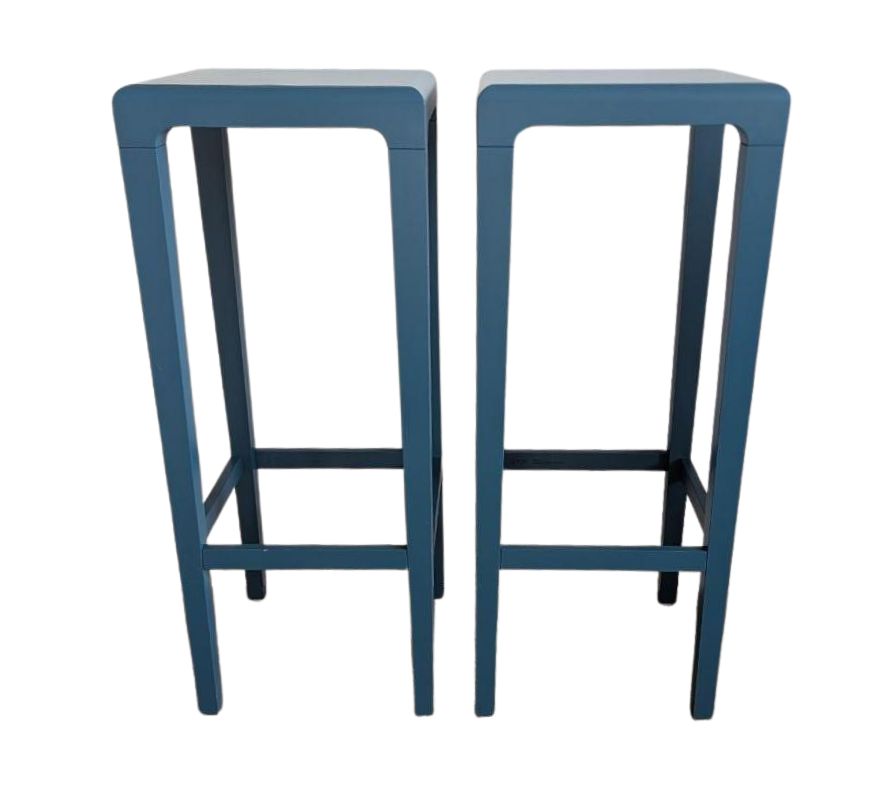 2x Rioja Bar Stool Set Oak Blue