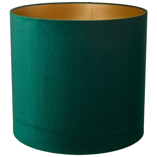 Lampshade Velvet Metal Green Gold