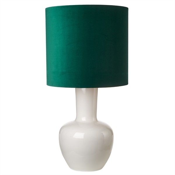 Lampshade Velvet Metal Green Gold