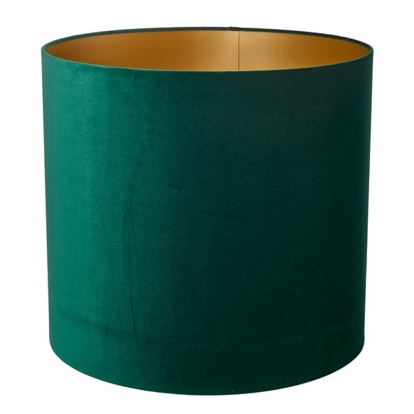 Lampshade Velvet Metal Green Gold