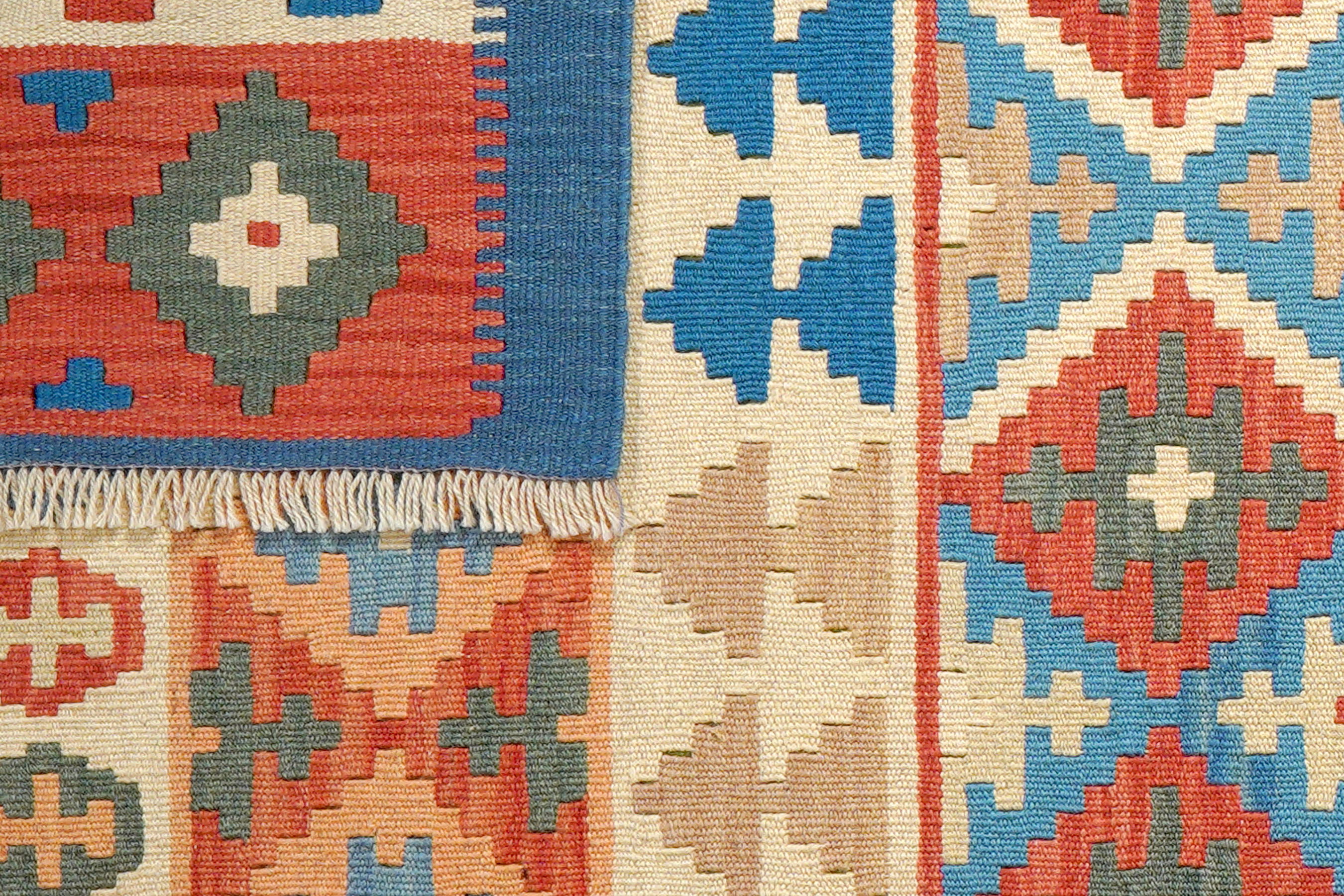 Kelim Gashgai Carpet Wool Multicolored