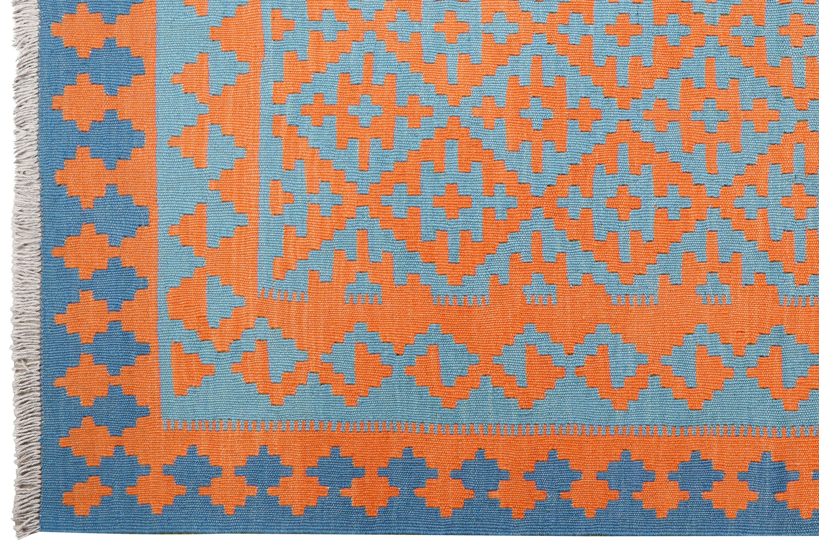Kelim Gashgai Teppich Wolle Orange