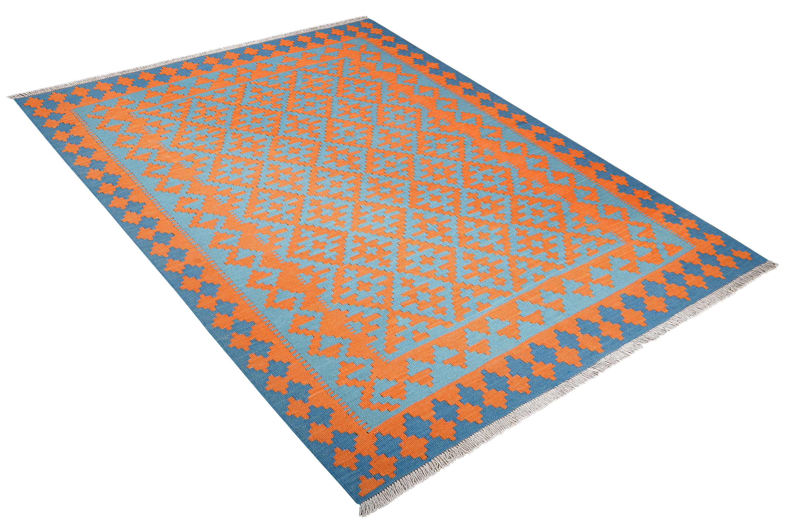 Kelim Gashgai Teppich Wolle Orange
