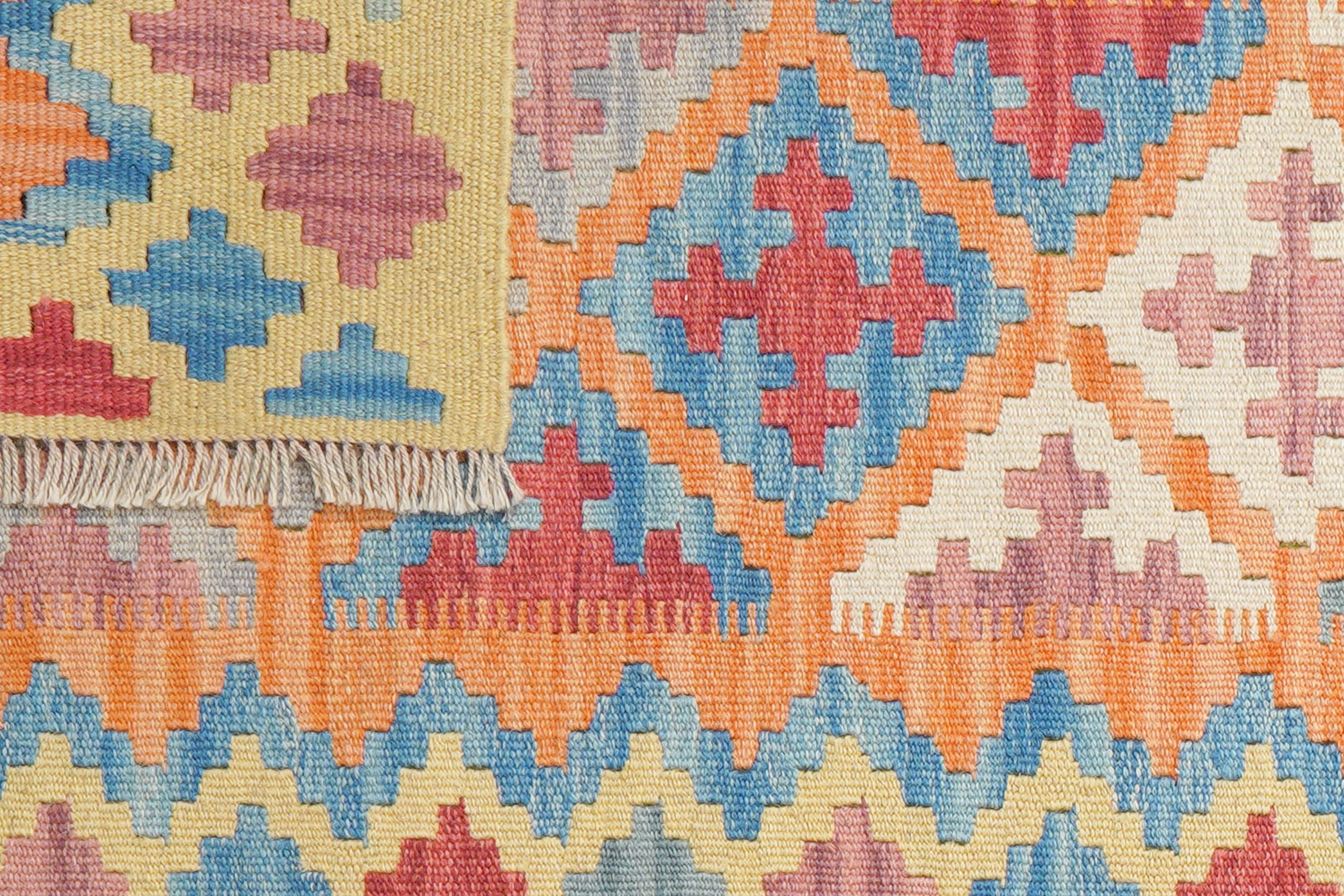 Kelim Gashgai Teppich Wolle Orange