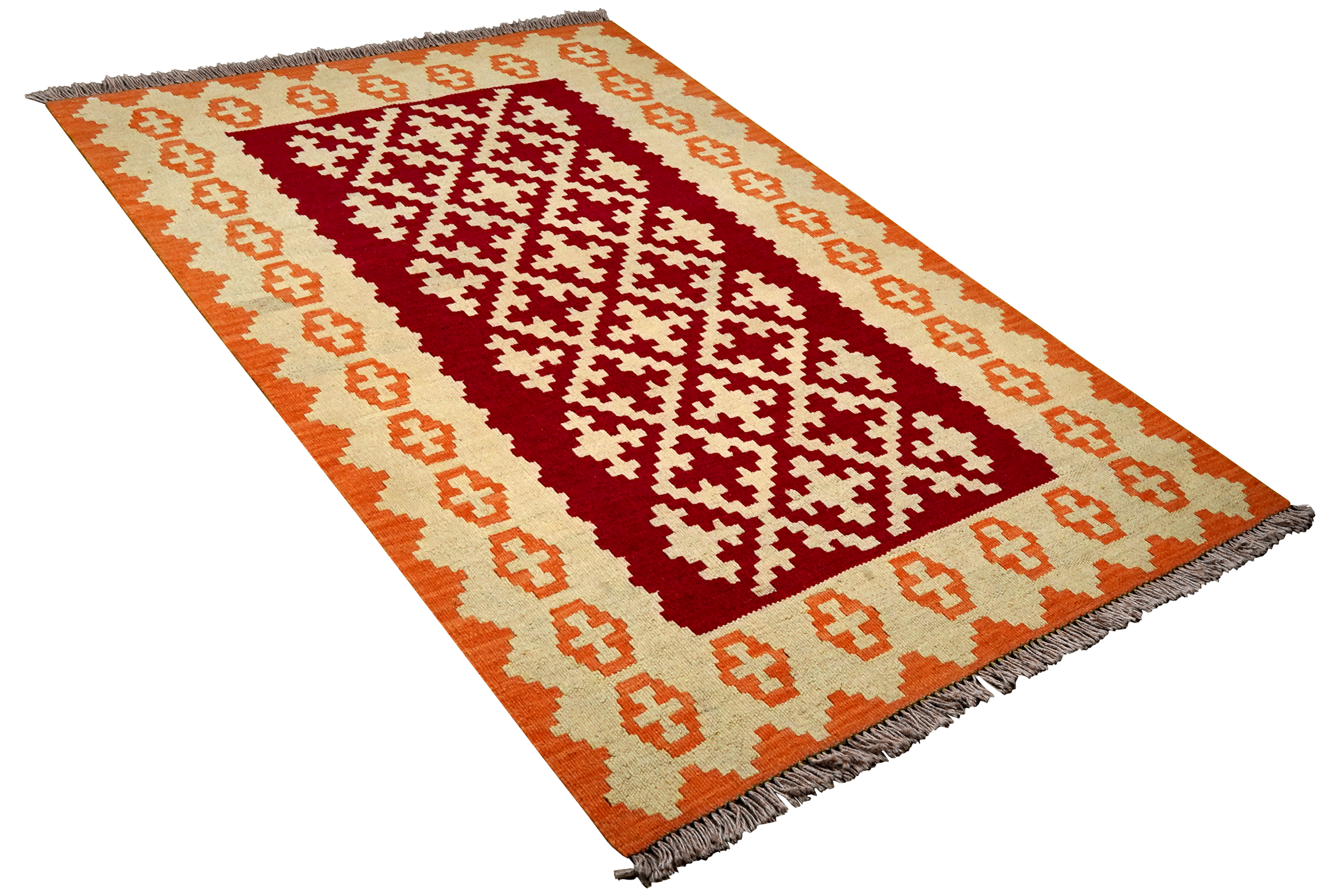 Kelim Gashgai Teppich Wolle Rot