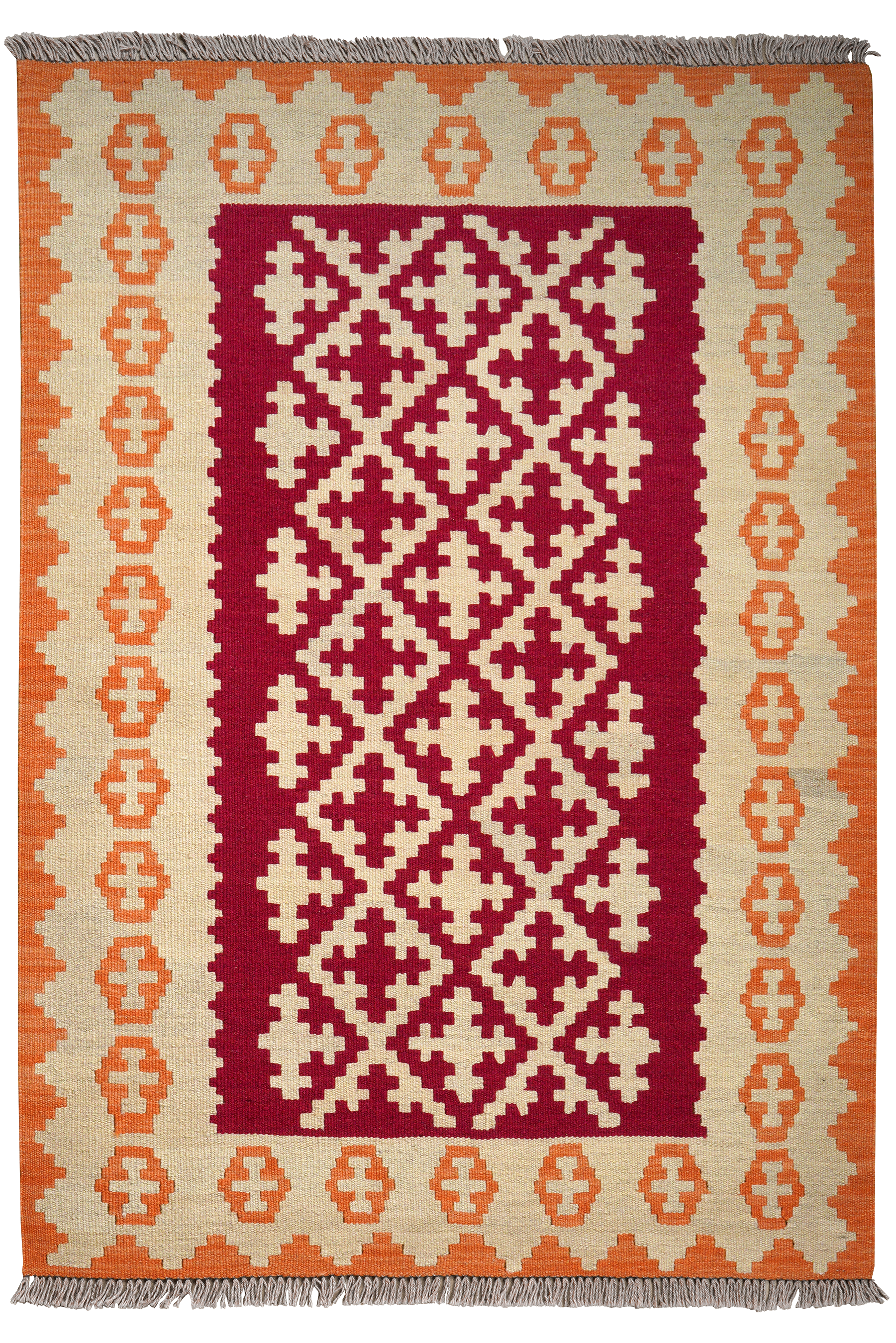 Kelim Gashgai Carpet Wool Red