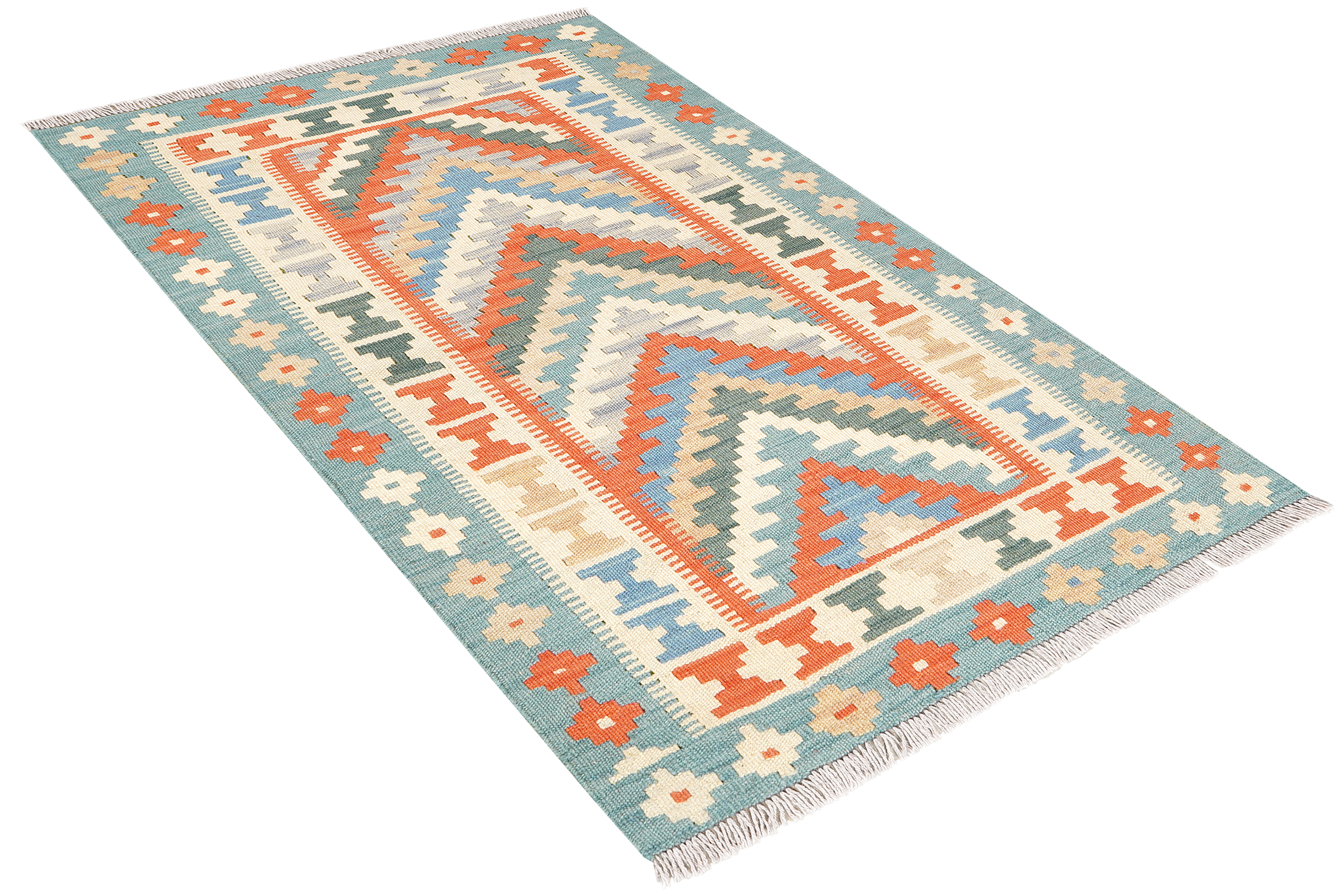 Kelim Gashgai Carpet Wool Multicolored