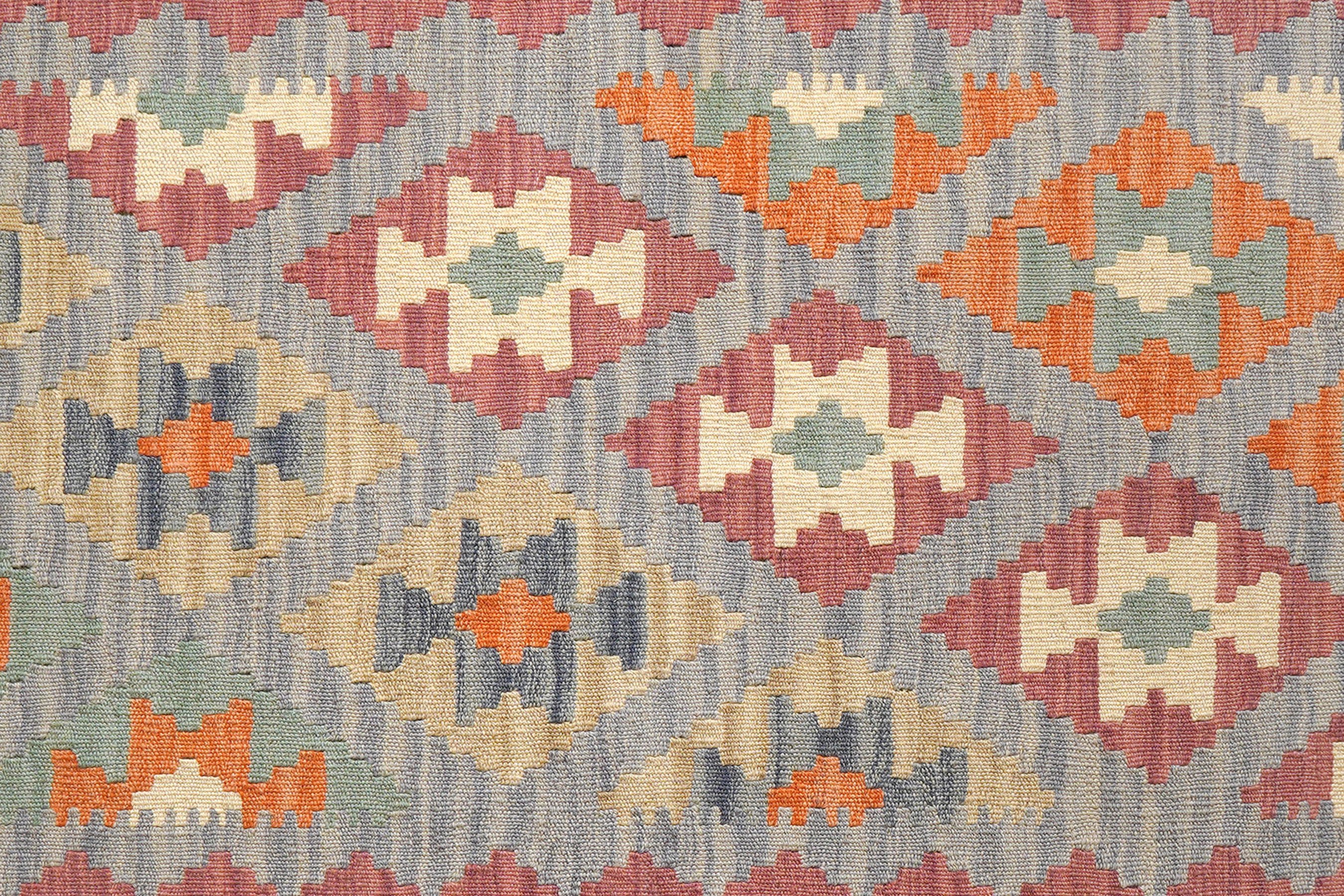 Kelim Gashgai Teppich Wolle Blau