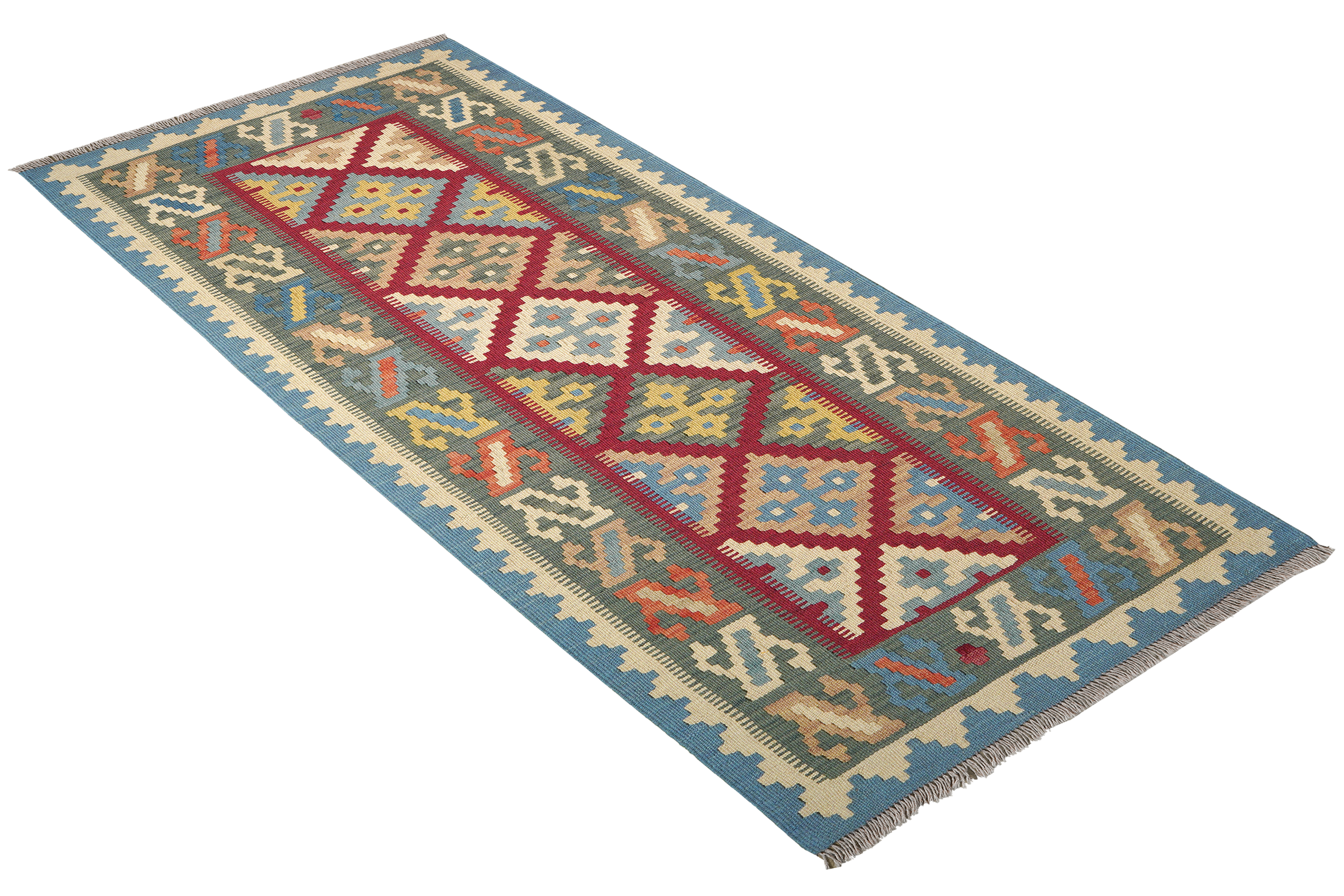 Kelim Gashgai 194x80cm Rosso