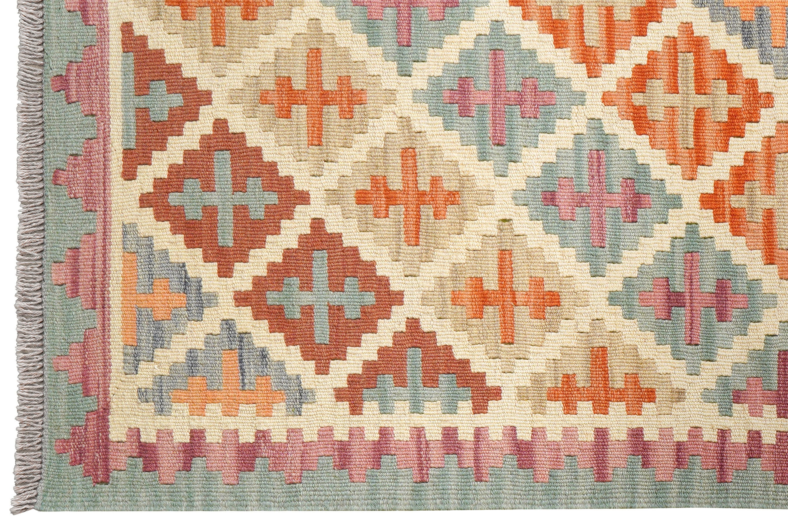 Kelim Gashgai Carpet Wool Grey