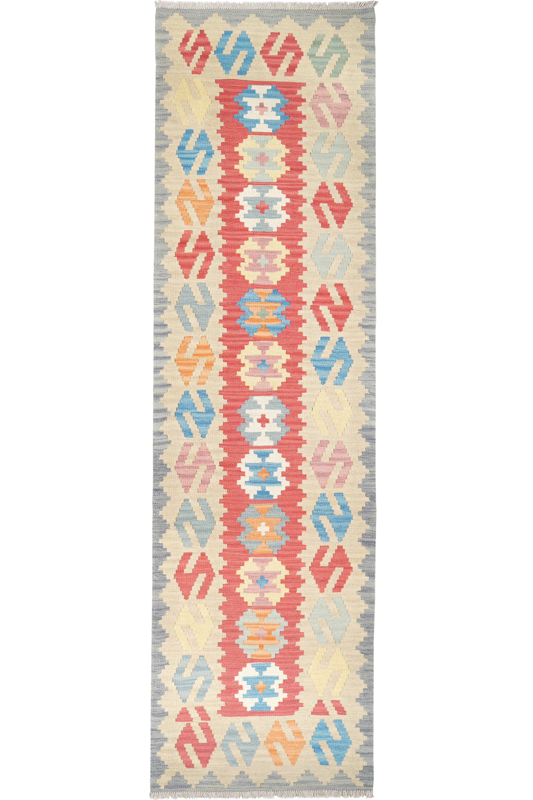 Tappeto Kilim Gashgai Lana Rosso