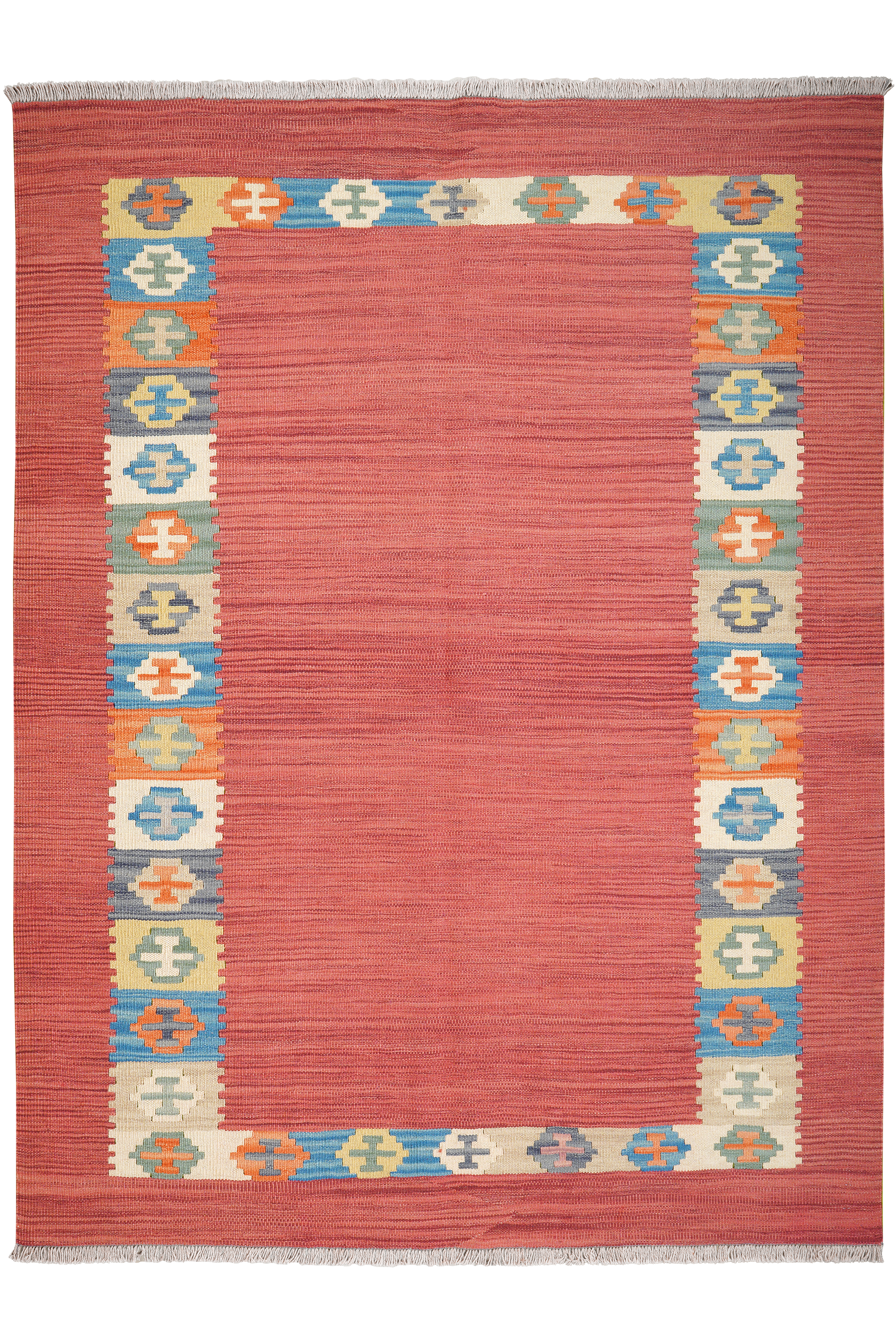 Kelim Gashgai Teppich Wolle Rot