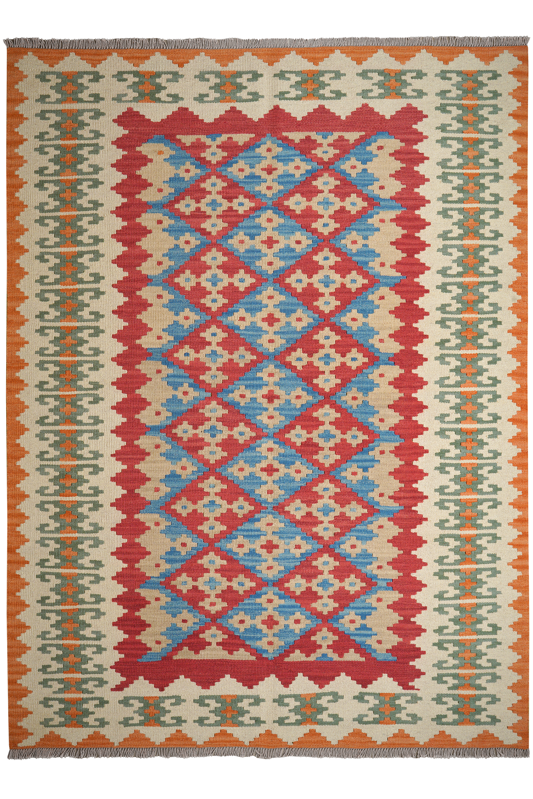 Kelim Gashgai Carpet Wool Red