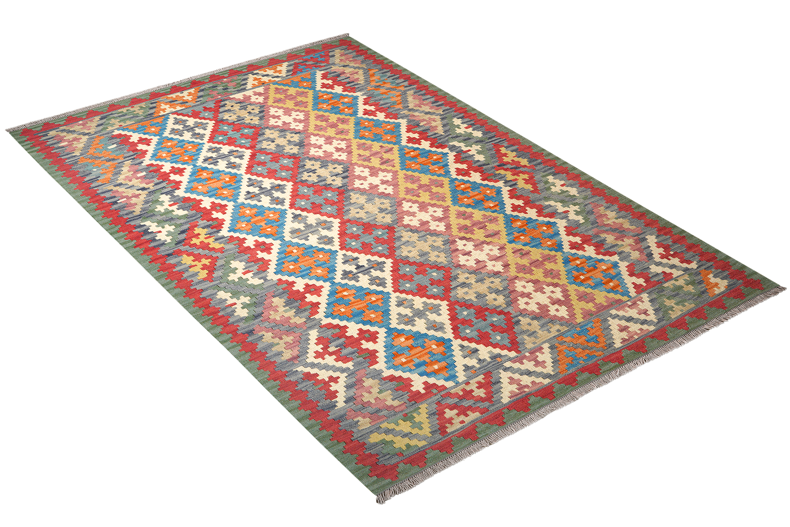 Kelim Gashgai Carpet Wool Multicolored
