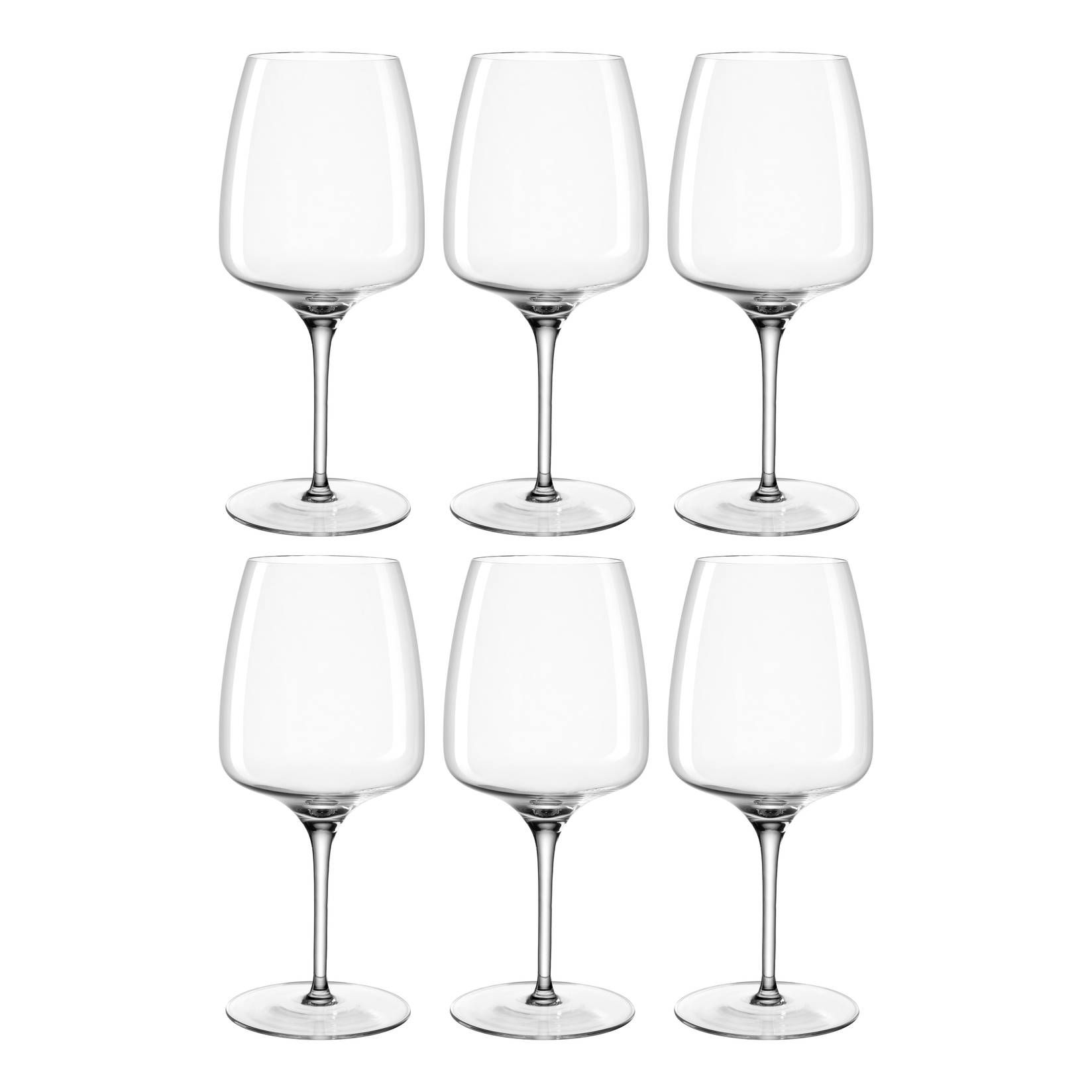 6x Type A Wine Glass Set Crystal Glass Transparent