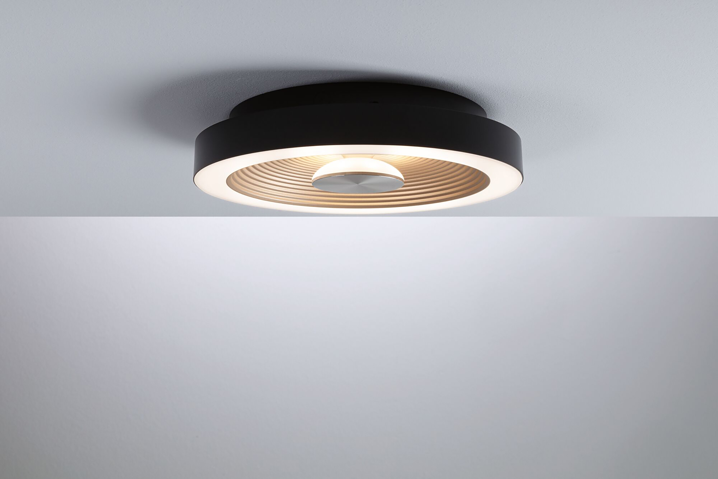 1-Light Volea LED Ceiling Light Black Gold Ø32cm