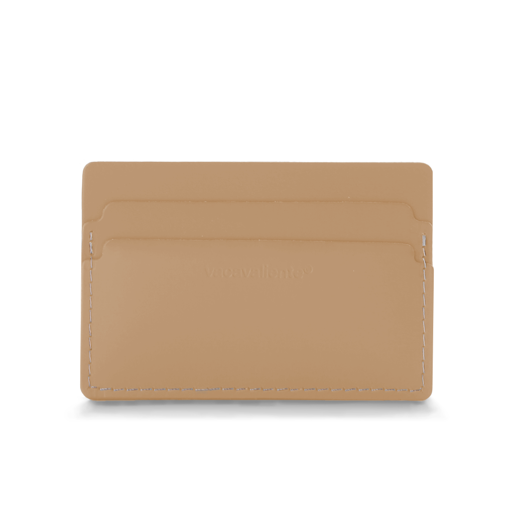 Kartenhalter 100% Recyceltes Leder Ingwer