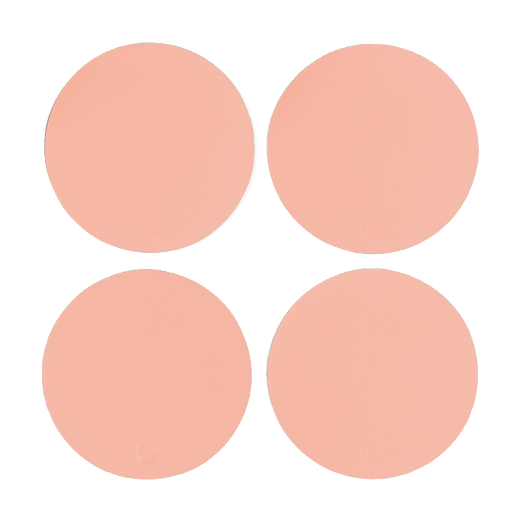 4x Coaster Round Pink
