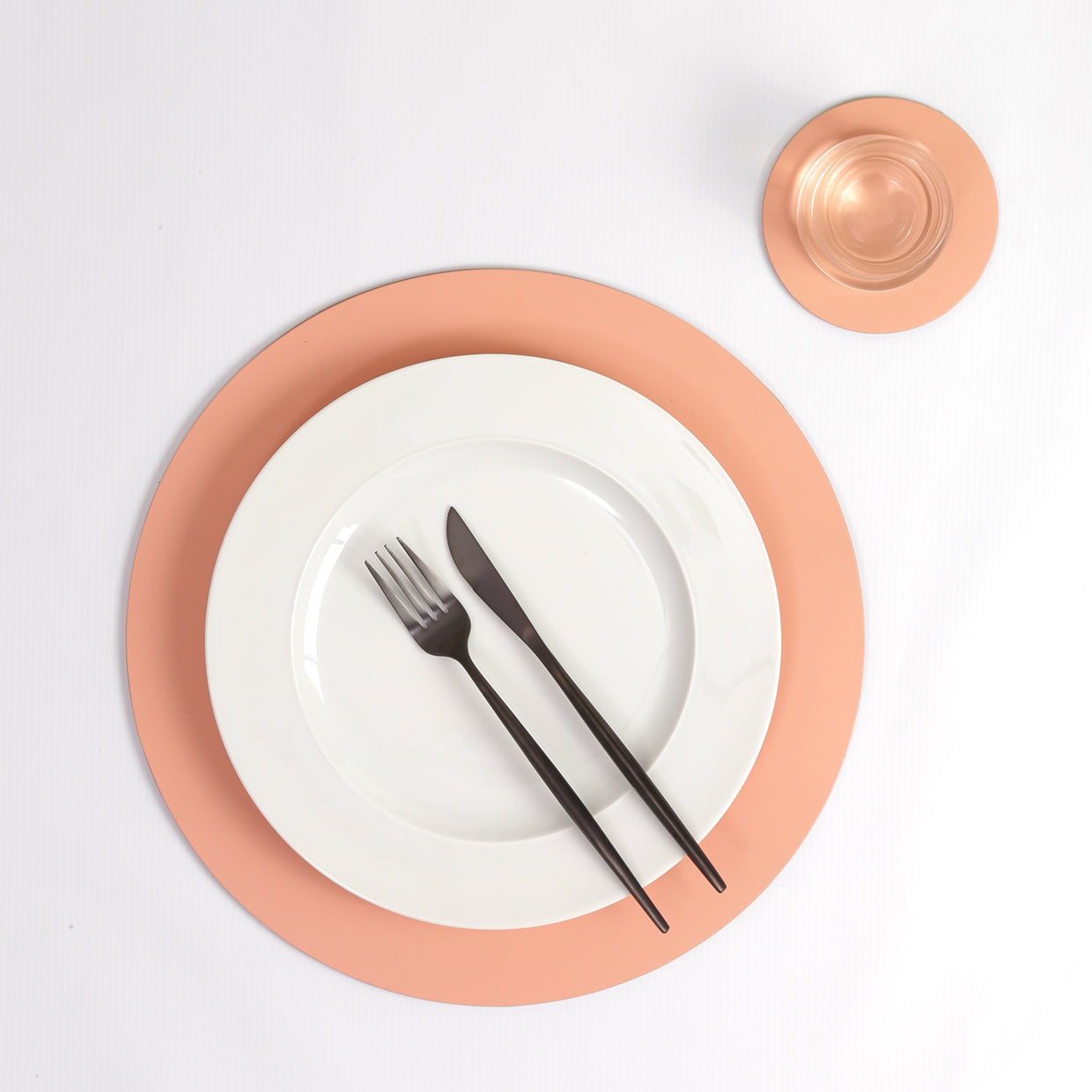 4x Coaster Round Pink