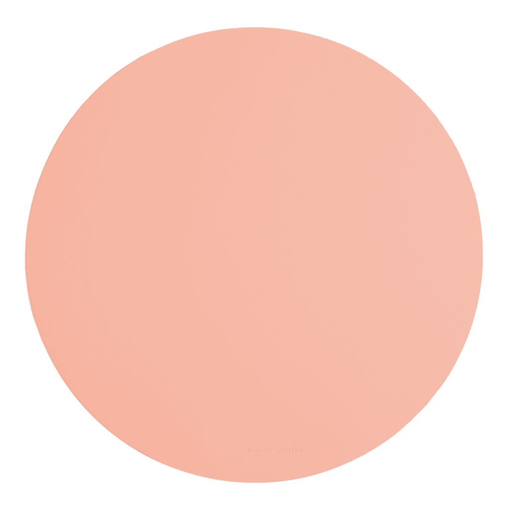 Placemat Round 100% Recycled Leather Pink