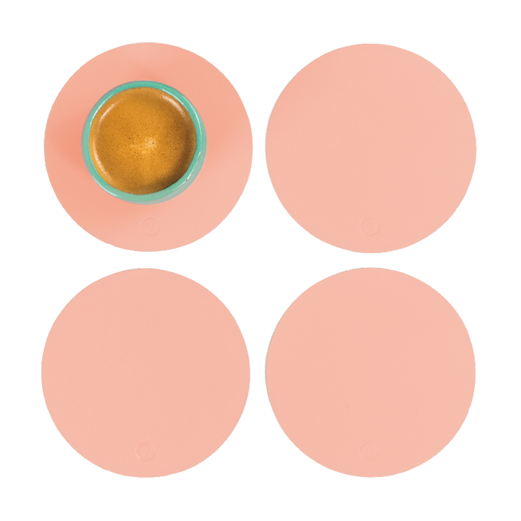 4x Sottobicchieri Tondi Rosa