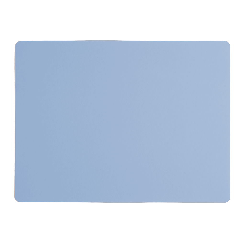 Placemat Rectangular 100% Recycled Leather Light Blue