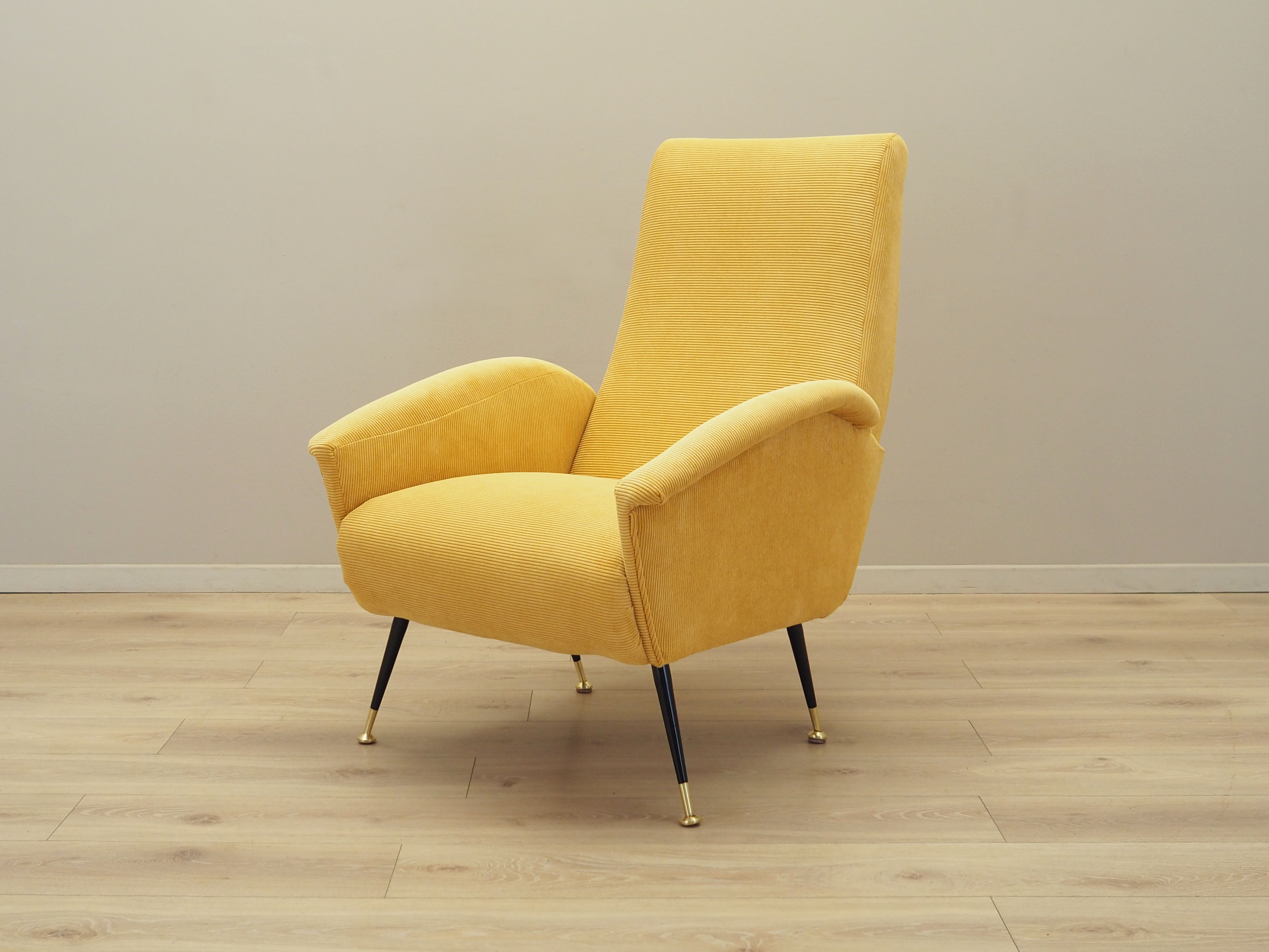 Yellow armchair, Italian design, 70s, Production: Italy