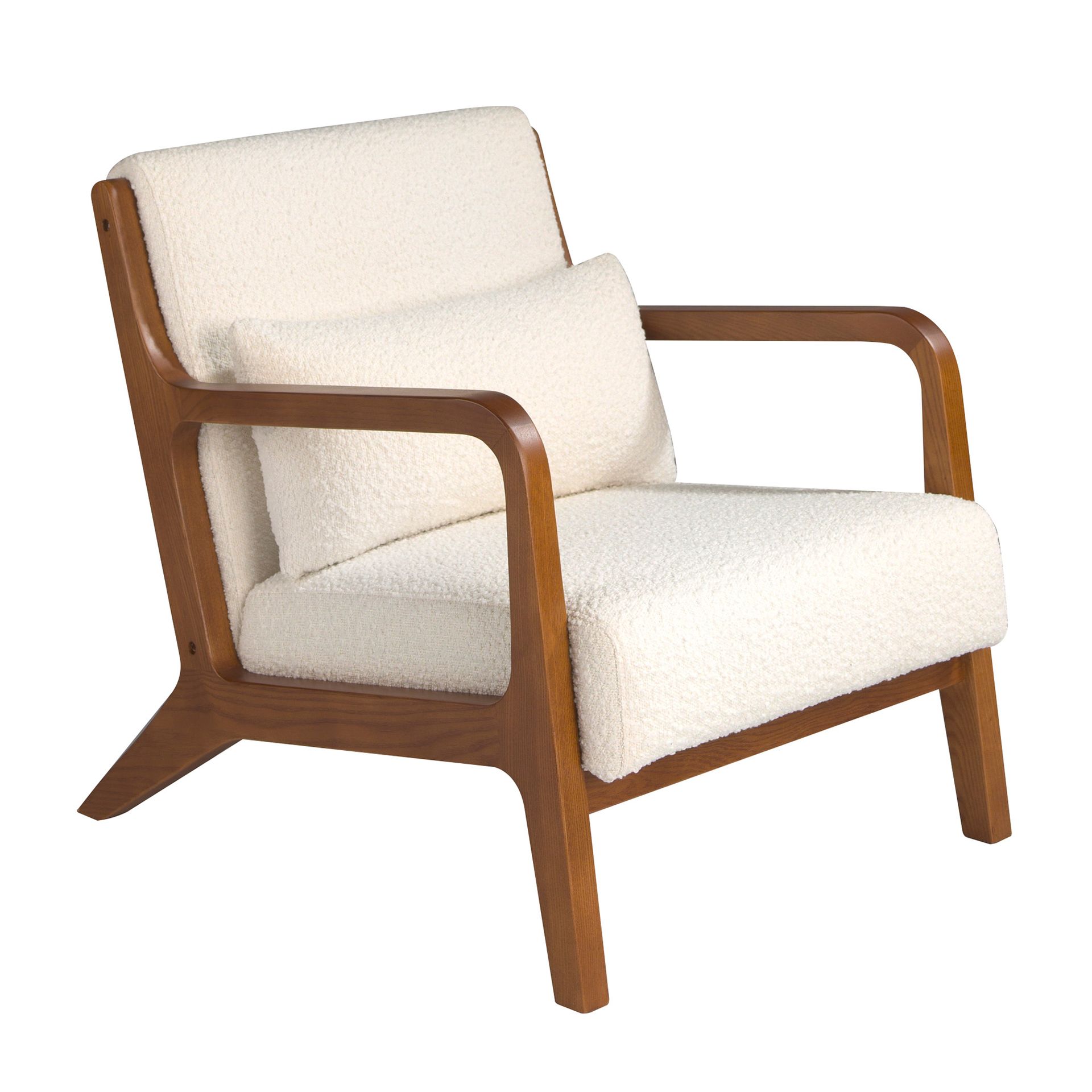 Sessel Textil Weiß