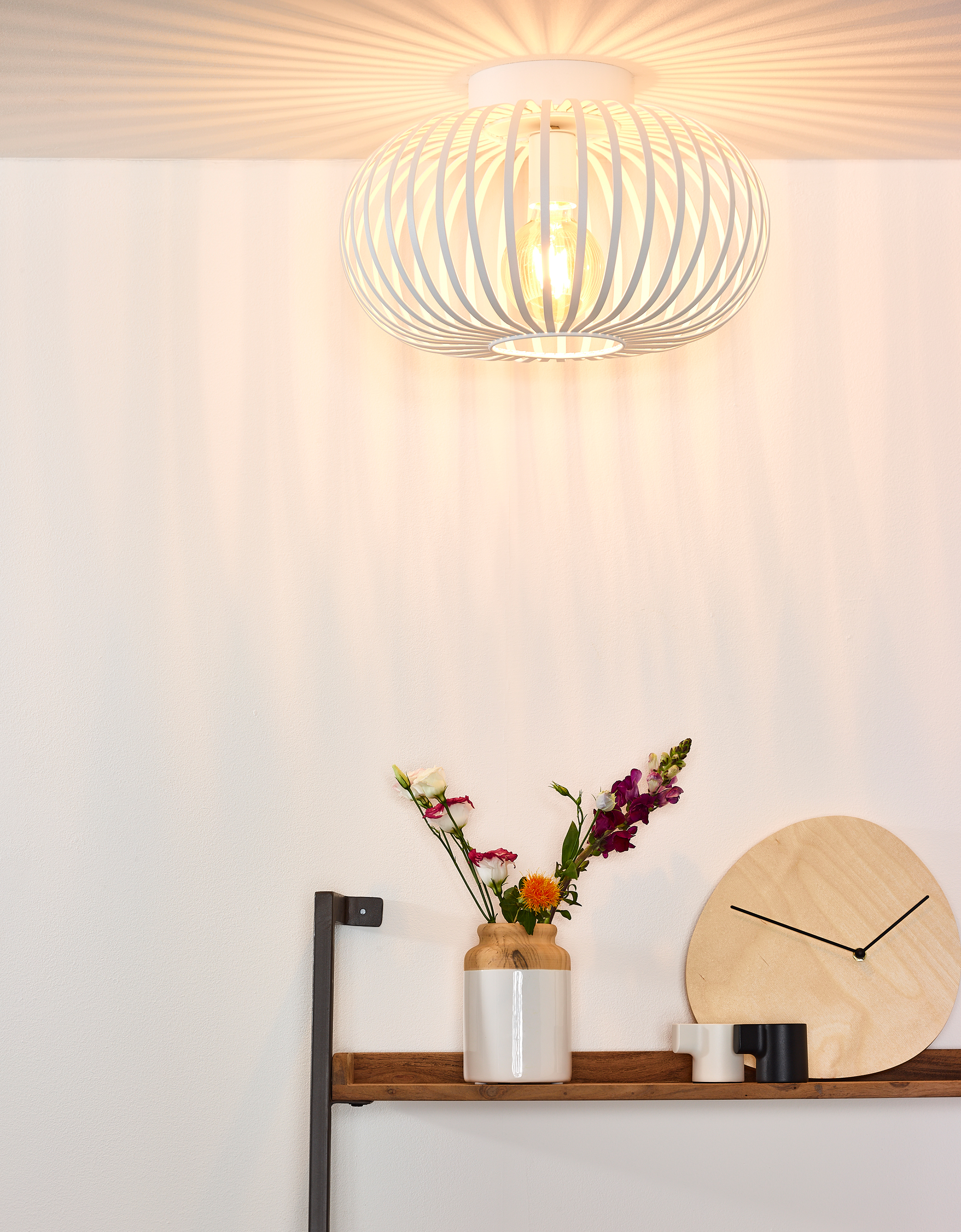 Manuela Deckenleuchte Eisen Weiß