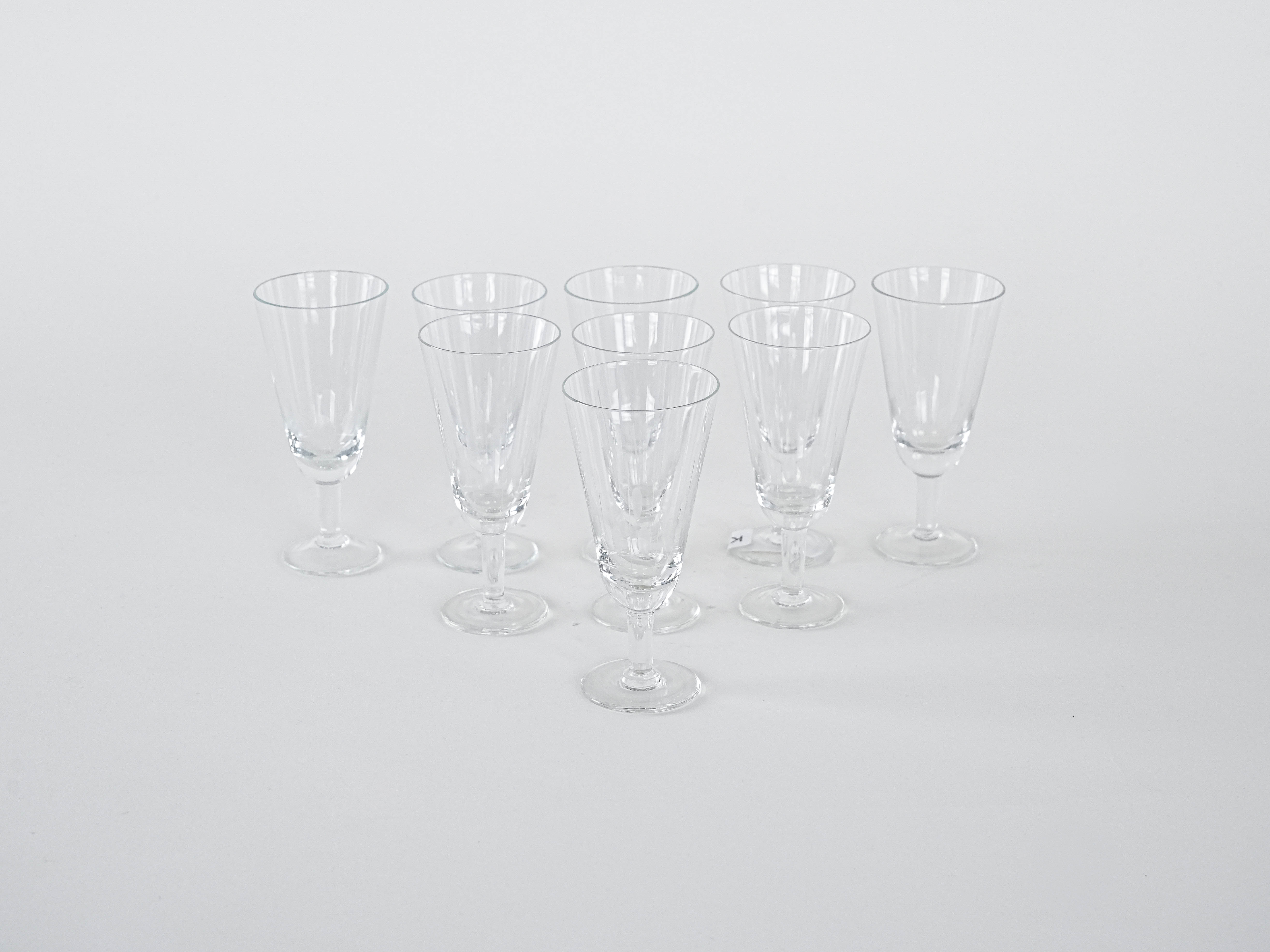 9x Kristallgläser Transparent