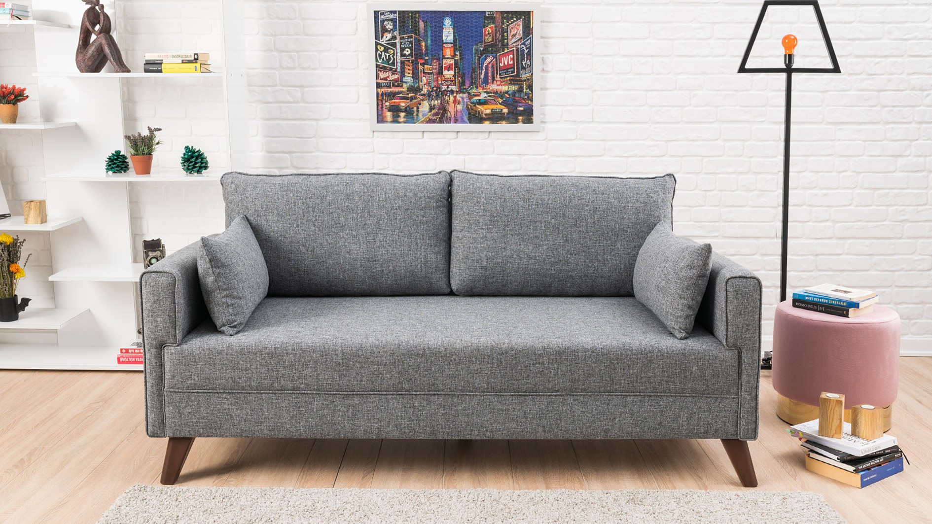 Sofa 2-Sitzer Grau