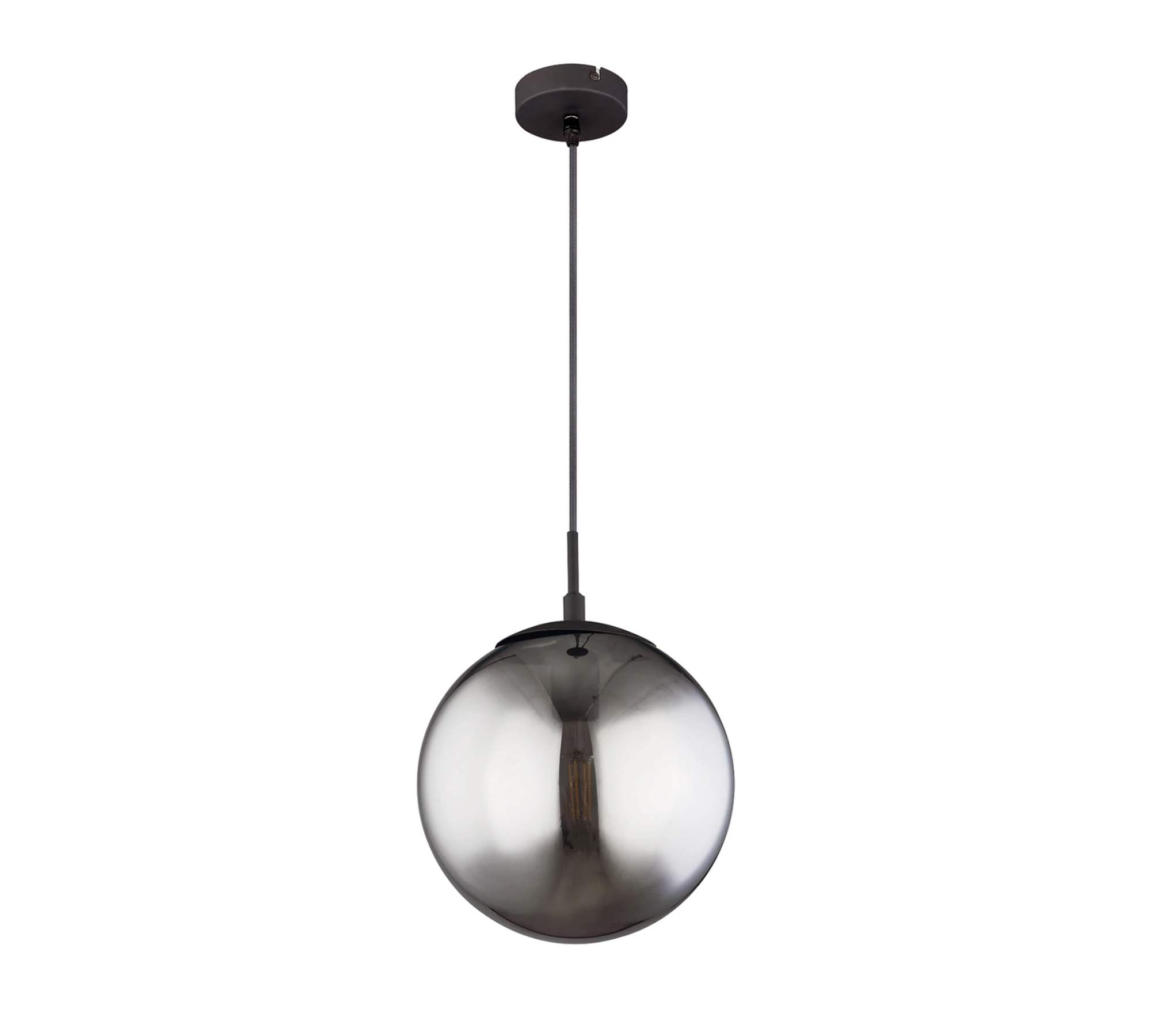 Pendelleuchte 1-flammig Rauchglas Metall