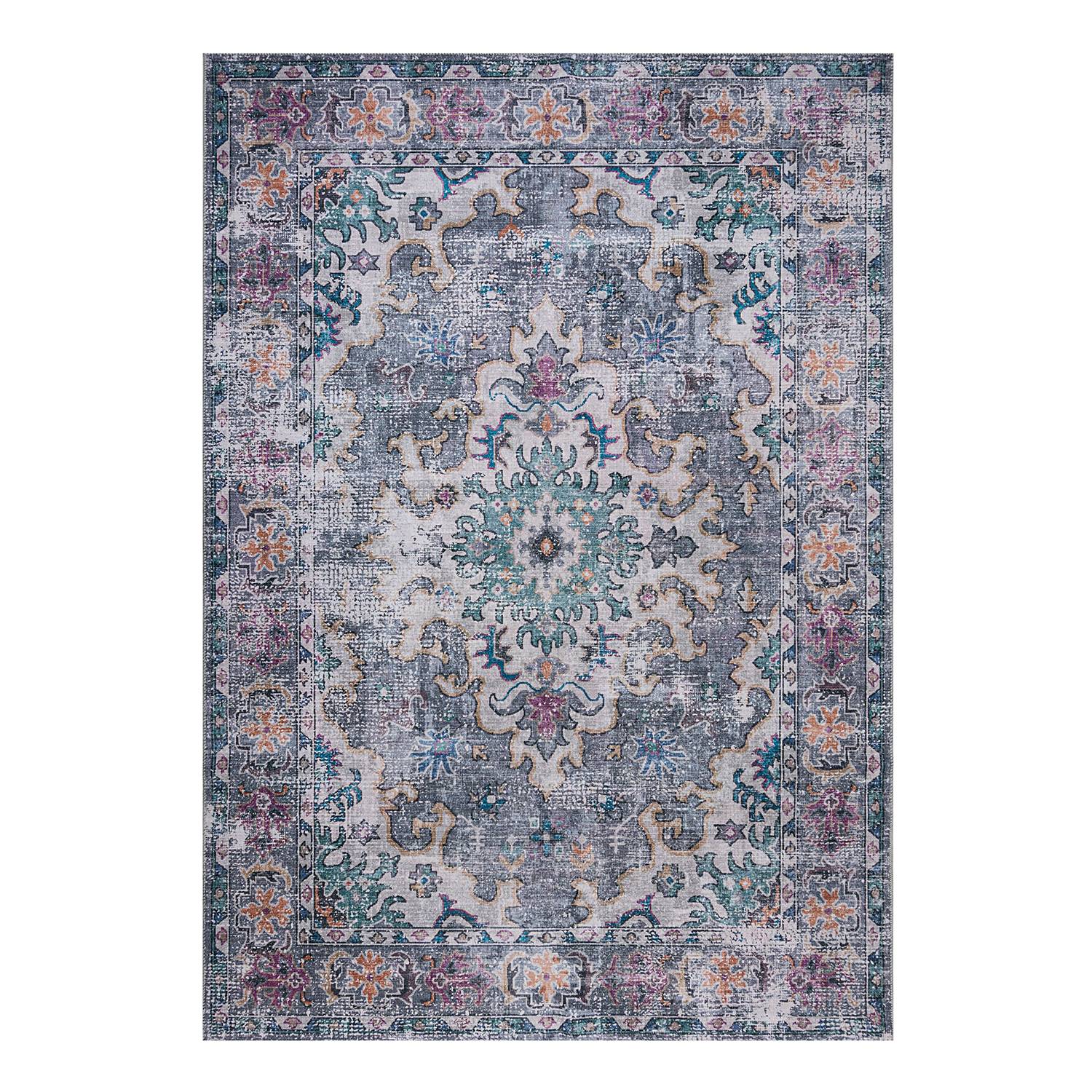 Waschbarer Kurzflorteppich Millie Blau