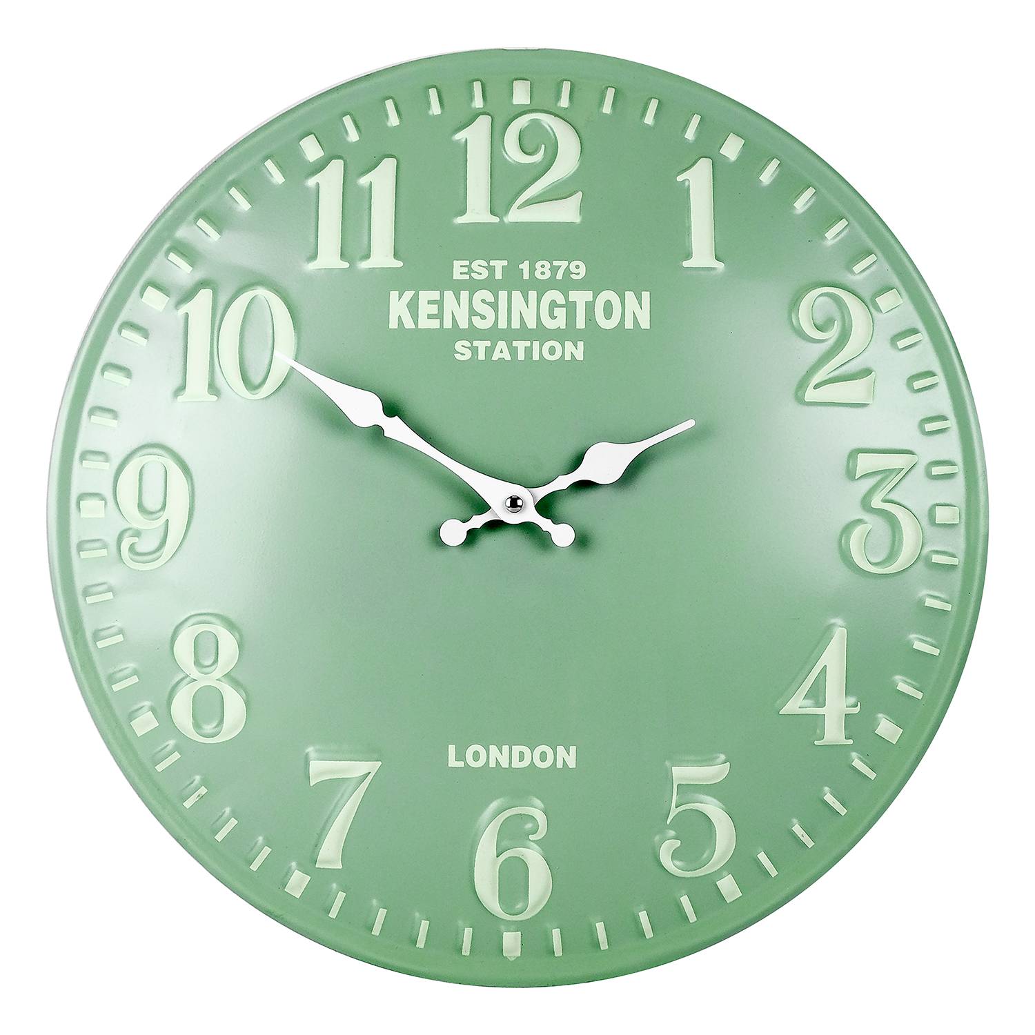 Wanduhr Azille Blechgehäuse Grün
