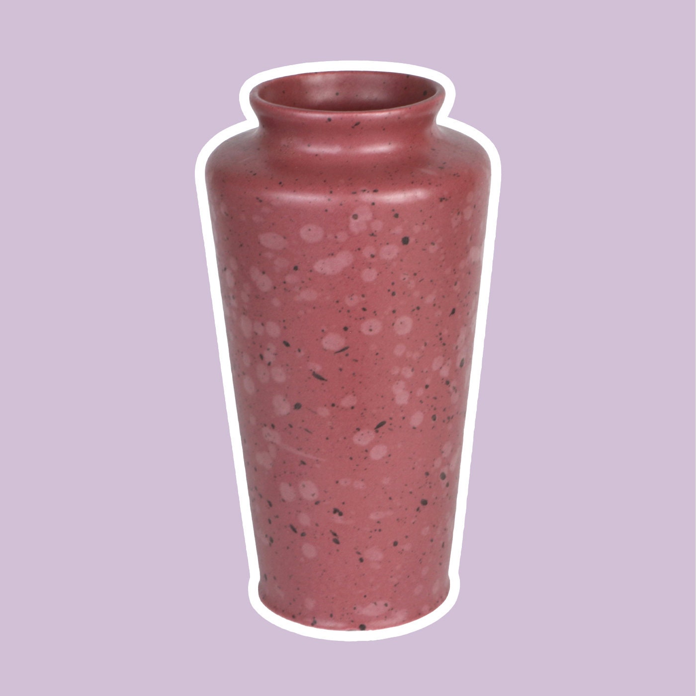 Vintage Postmodern Blumenvase Keramik Rosa 1990er Jahre