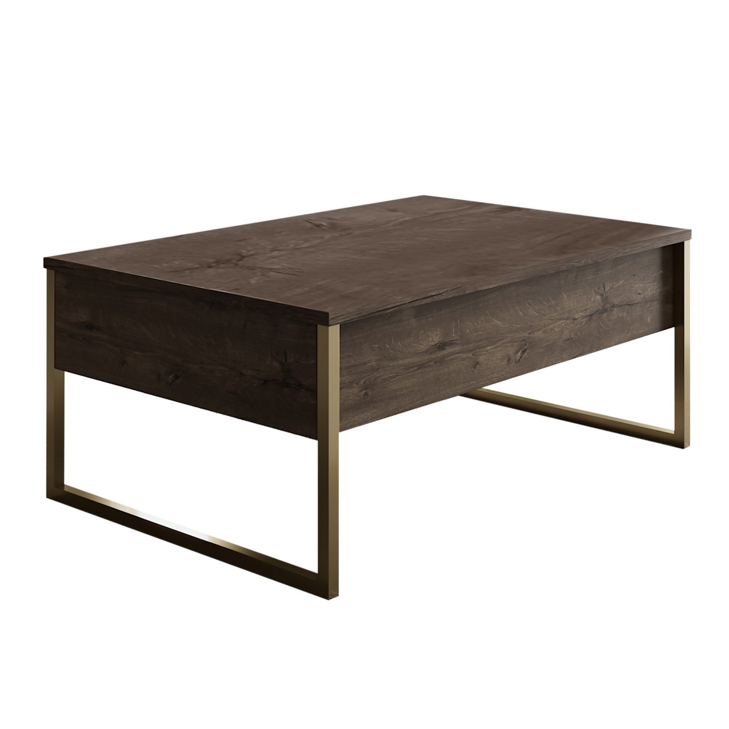 Luxe Wohnzimmermöbel-Set Holzfurnier Gold