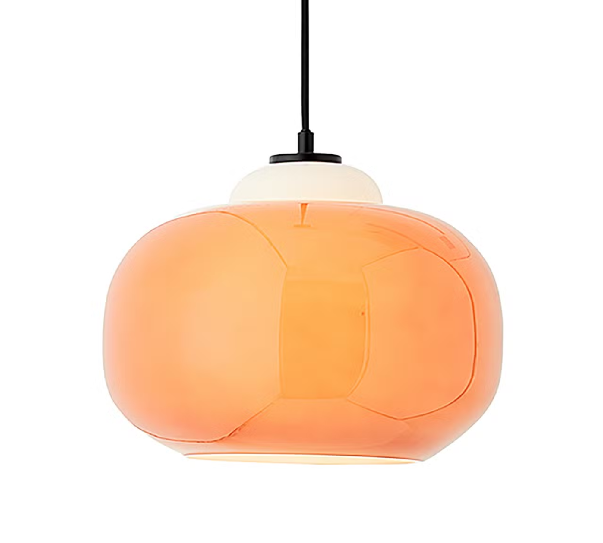 Blop Pendelleuchte Farbglas Orange