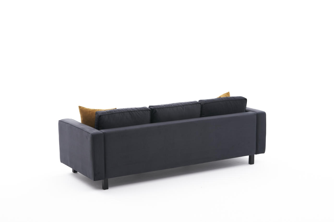 Kale Sofa 3-Sitzer Samt Anthrazit