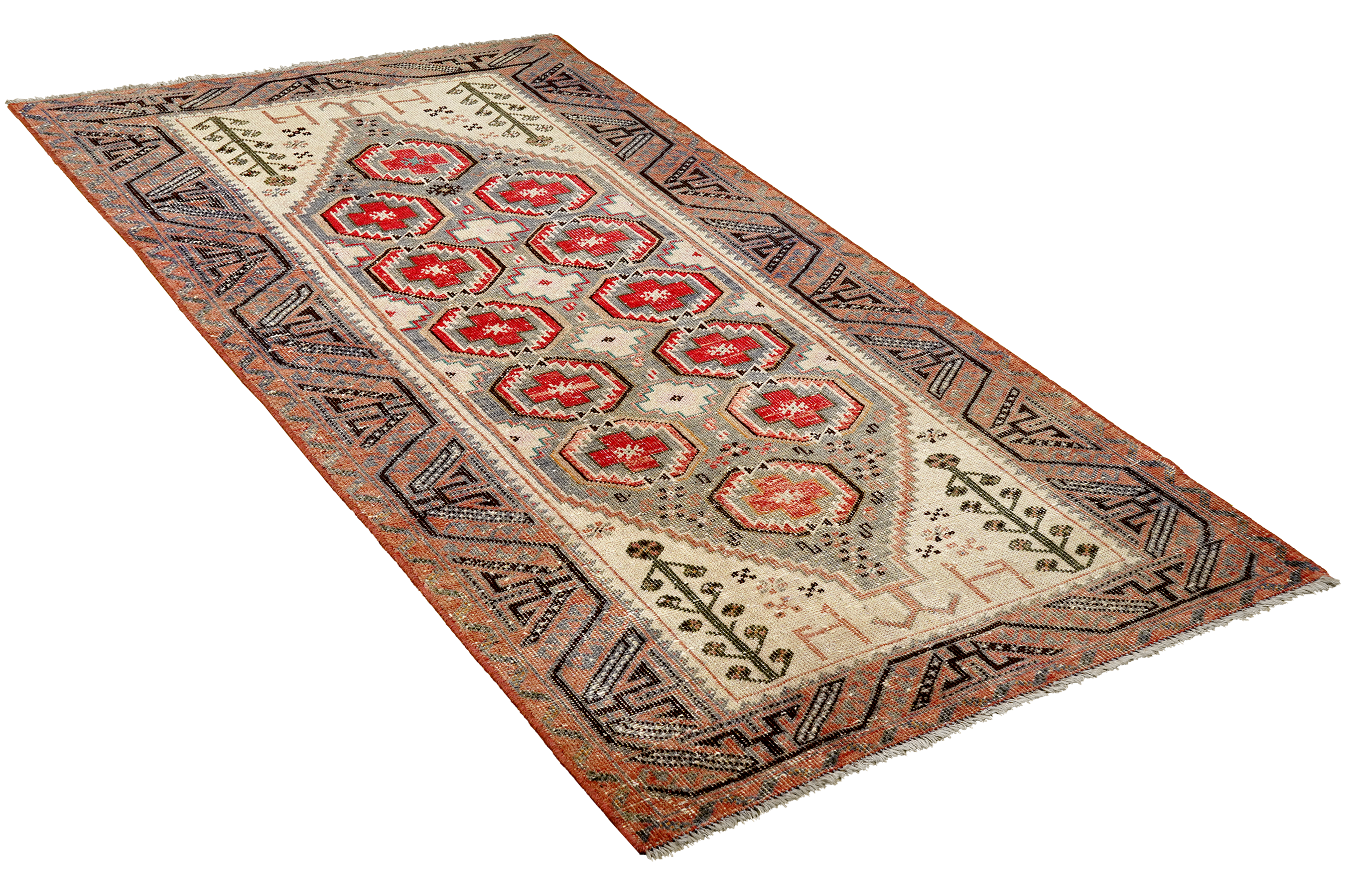 Heritage Teppich Wolle Mehrfarbig