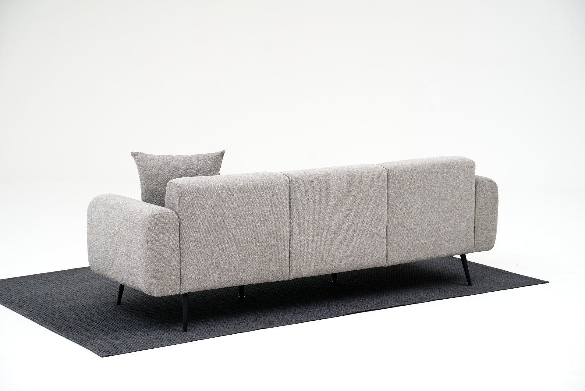 Side Sofa 3-Sitzer Hellgrau