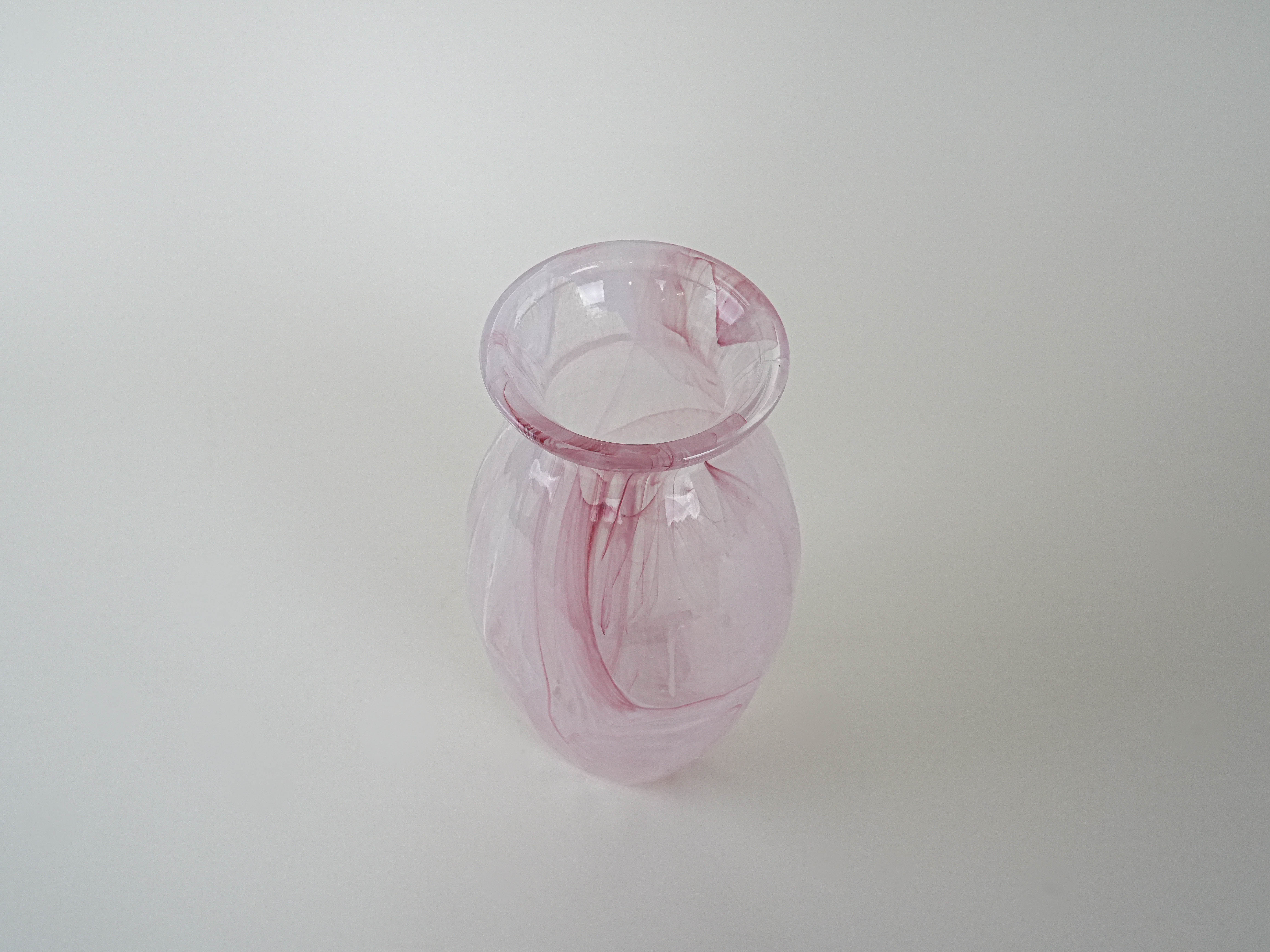 Glasvase Rosa 1980er Jahre