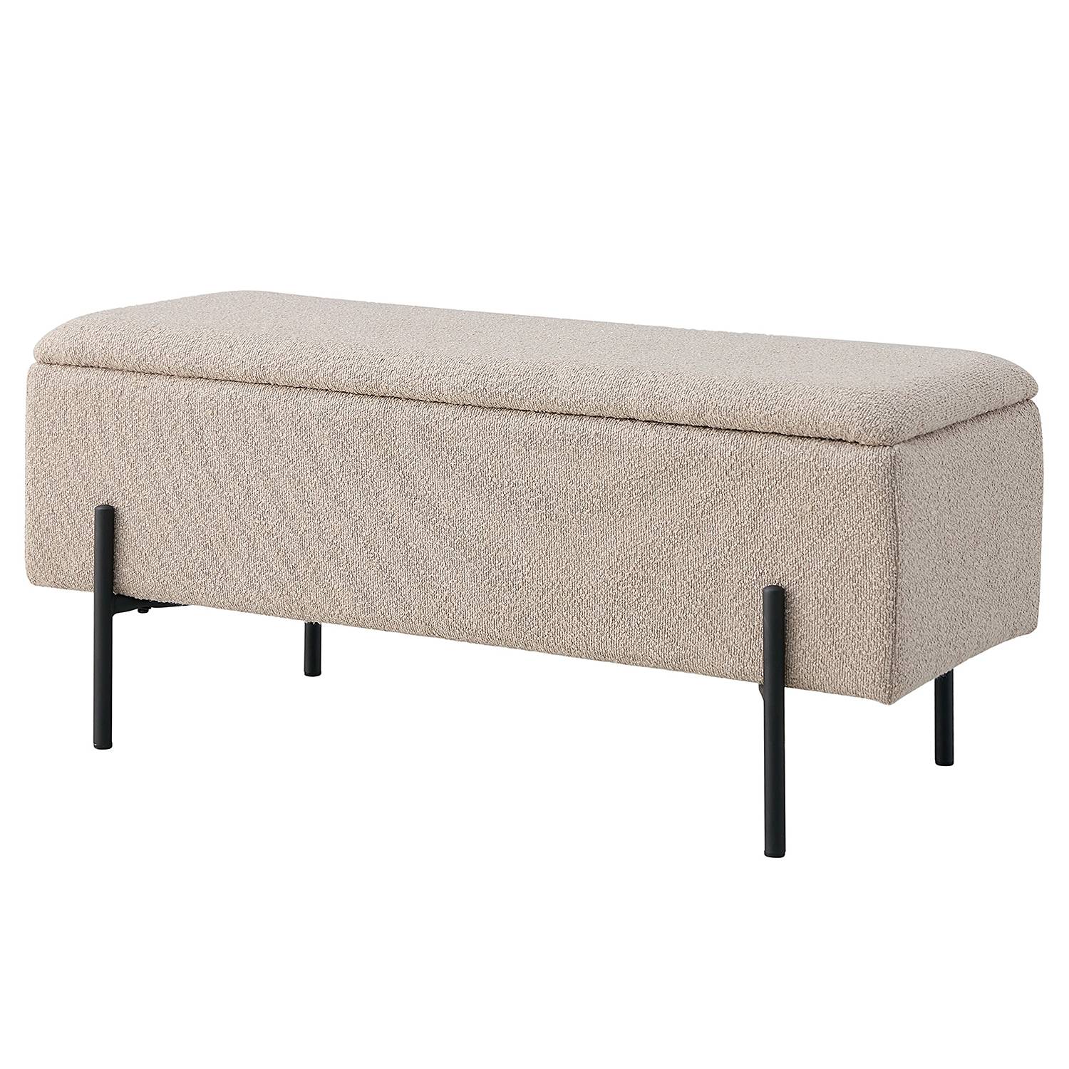 Watford Upholstered Bench Steel Beige