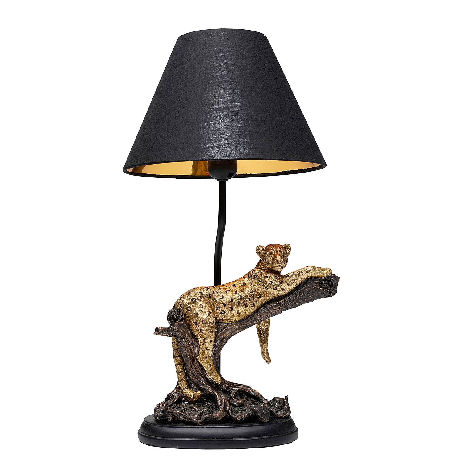 Table Lamp Relax Leopard Steel Black