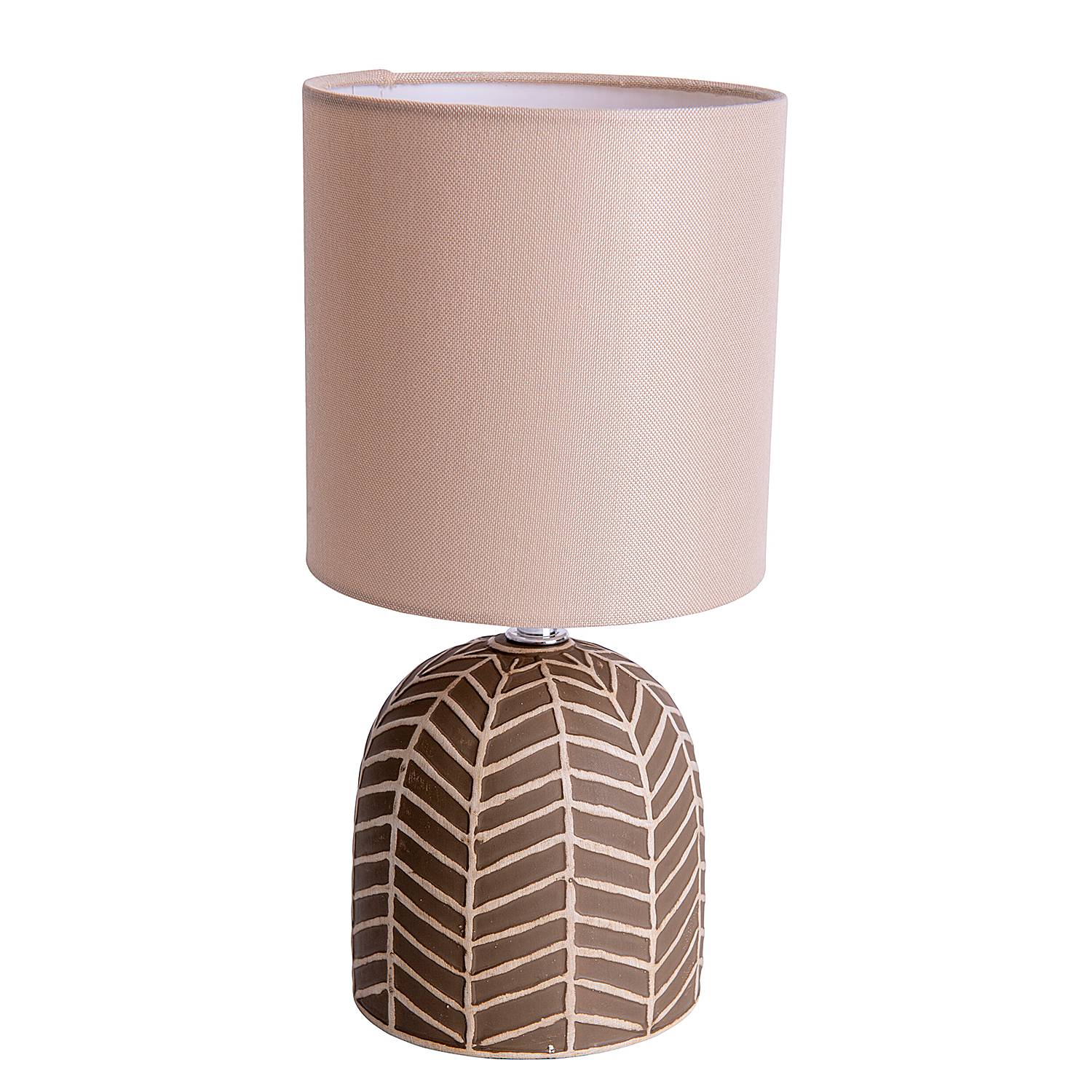 Folio Tischleuchte Eisen Leinen Beige