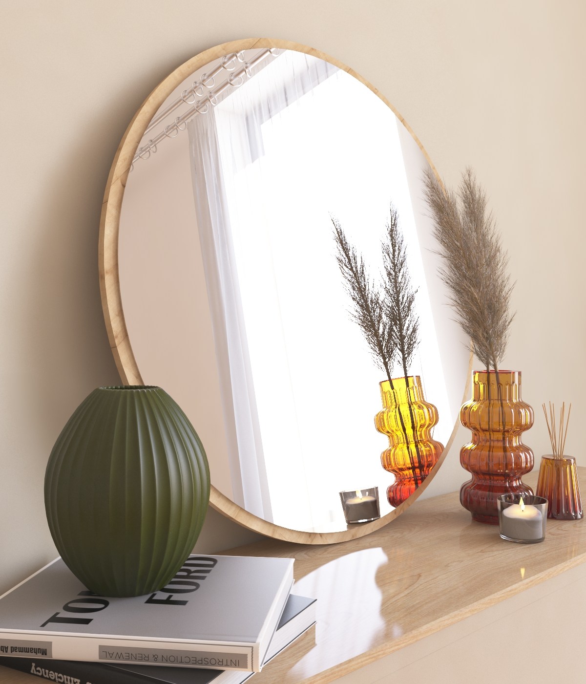 Ozze Specchio Naturale Ø60cm